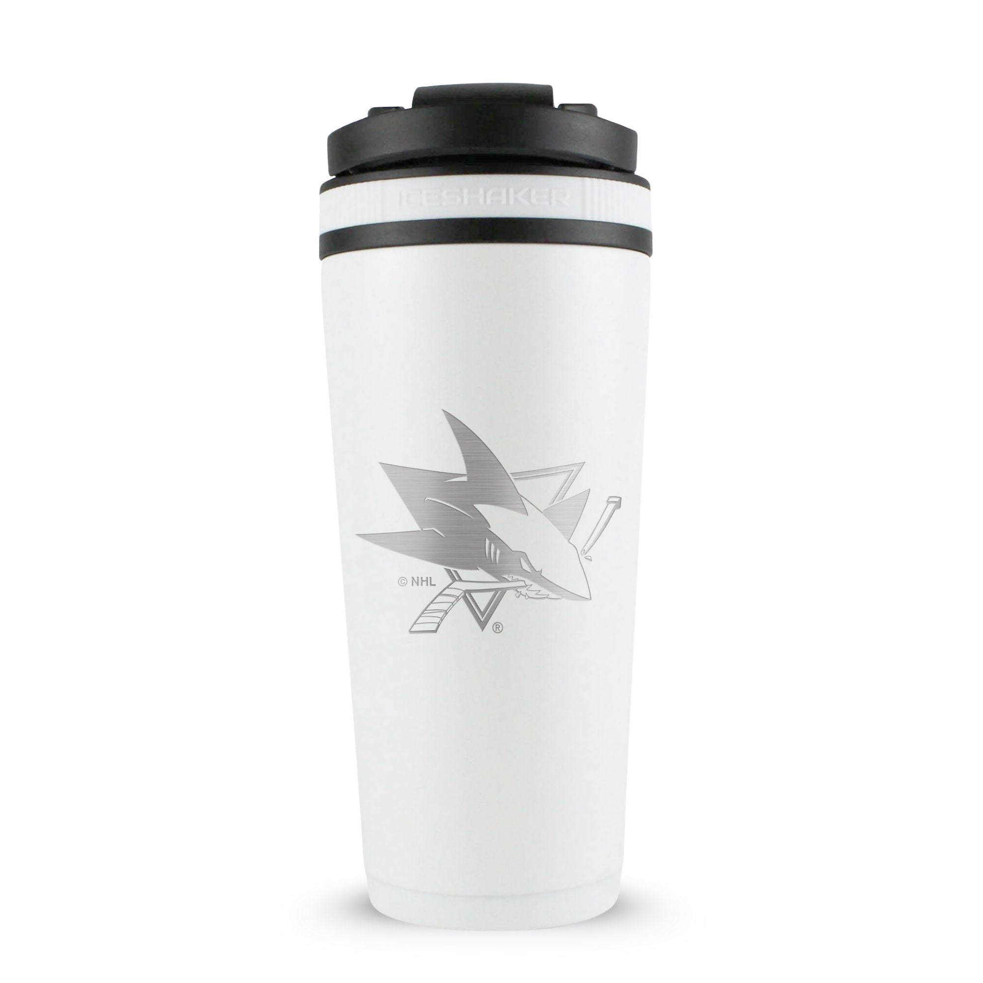 Officially Licensed San Jose Sharks 26oz Ice Shaker - Sports Gifts, Sports Memorabilia, Sports Collectibles, Fan Shop