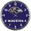 Baltimore Ravens Round Chrome Wall Clock - 757 Sports Collectibles