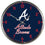 Atlanta Braves Clock Round Wall Style Chrome - Sports Collectibles, Sports Memorabilia, Sports Fan Shop, Sports Gifts