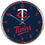 Minnesota Twins Clock Round Wall Style Chrome - Sports Collectibles, Sports Memorabilia, Sports Fan Shop, Sports Gifts