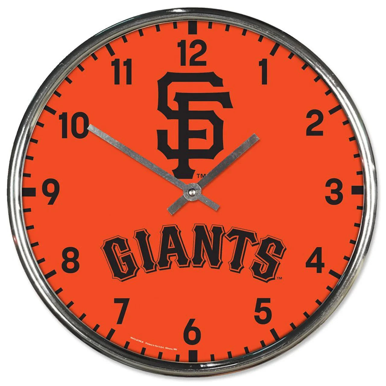 San Francisco Giants Round Chrome Wall Clock (CDG) - 757 Sports Collectibles