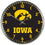 Iowa Hawkeyes Round Chrome Wall Clock (CDG) - 757 Sports Collectibles