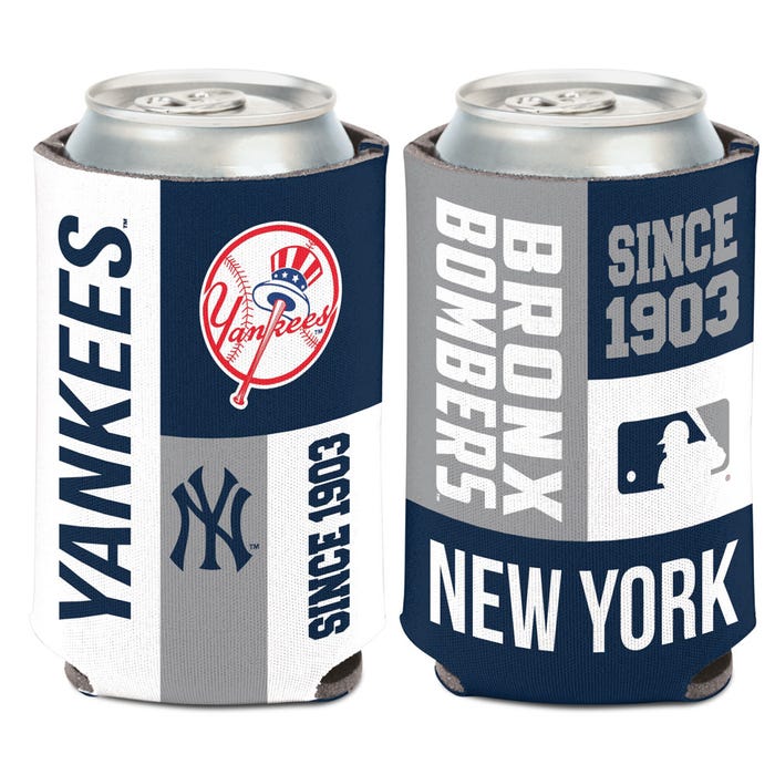 New York Yankees color block Can Cooler 12 oz. - Sports Gifts, Sports Memorabilia, Sports Collectibles, Fan Shop