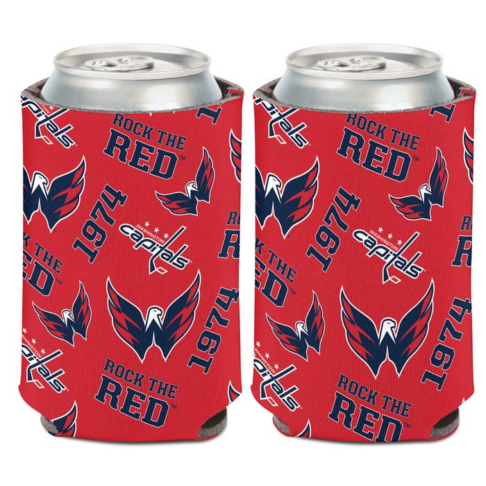 Washington Capitals scatter Can Cooler 12 oz. - Sports Collectibles, Sports Memorabilia, Sports Fan Shop, Sports Gifts