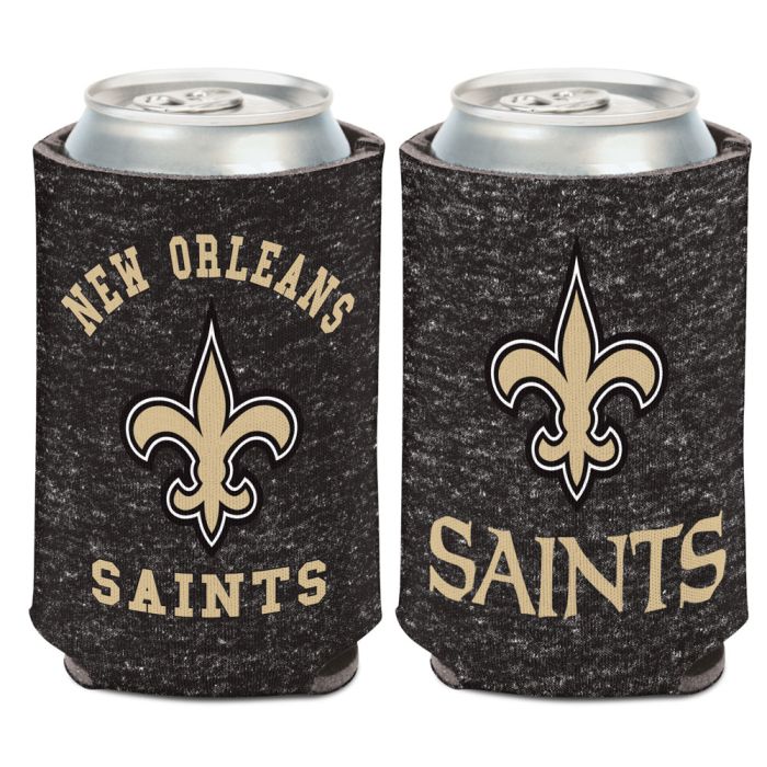 New Orleans Saints Team Heathered Can Cooler 12 oz. - Sports Collectibles, Sports Memorabilia, Sports Fan Shop, Sports Gifts