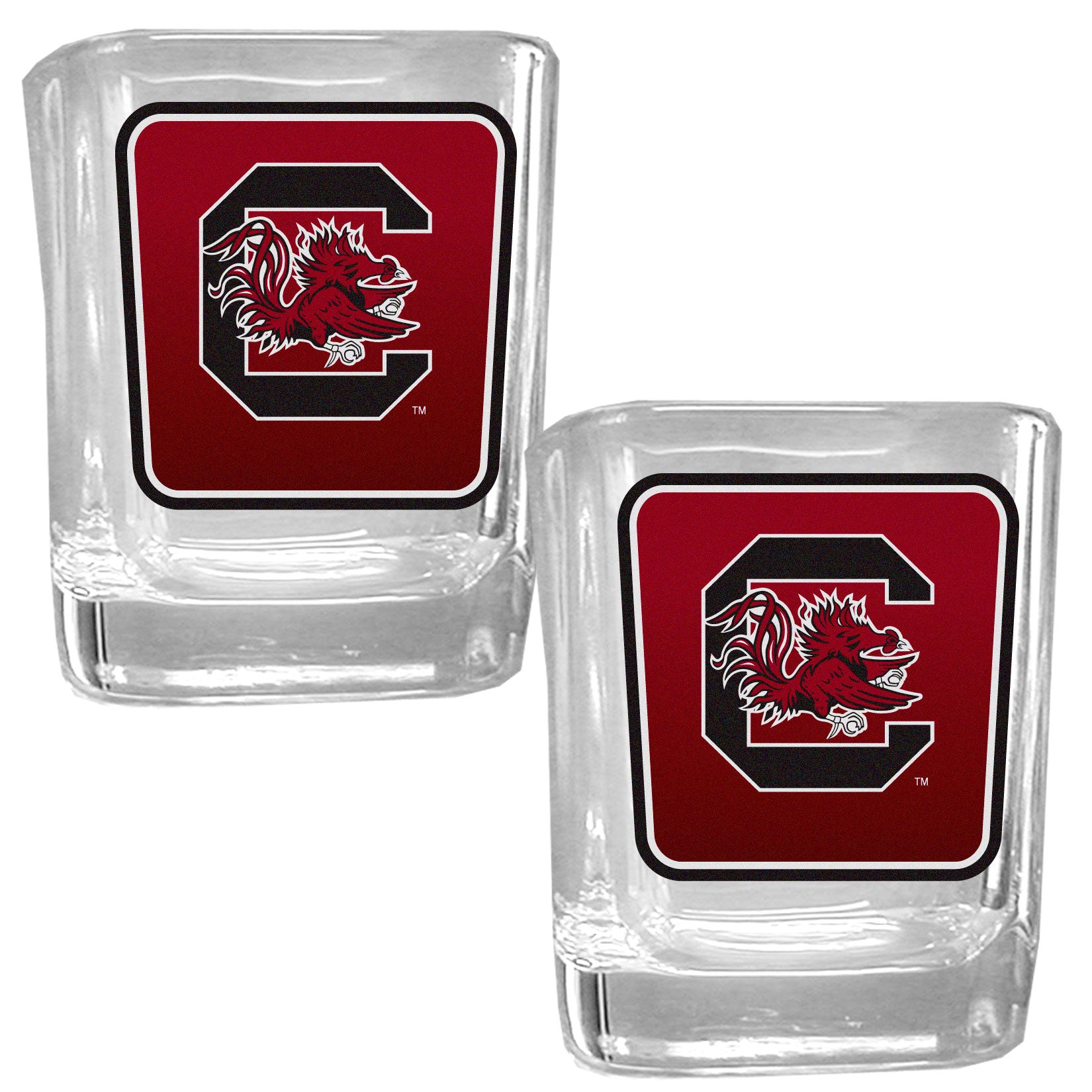 S. Carolina Gamecocks Square Glass Shot Glass Set