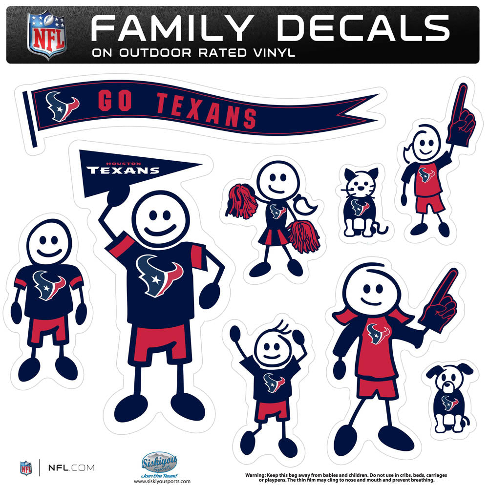 Houston Texans Family Decal Set Large