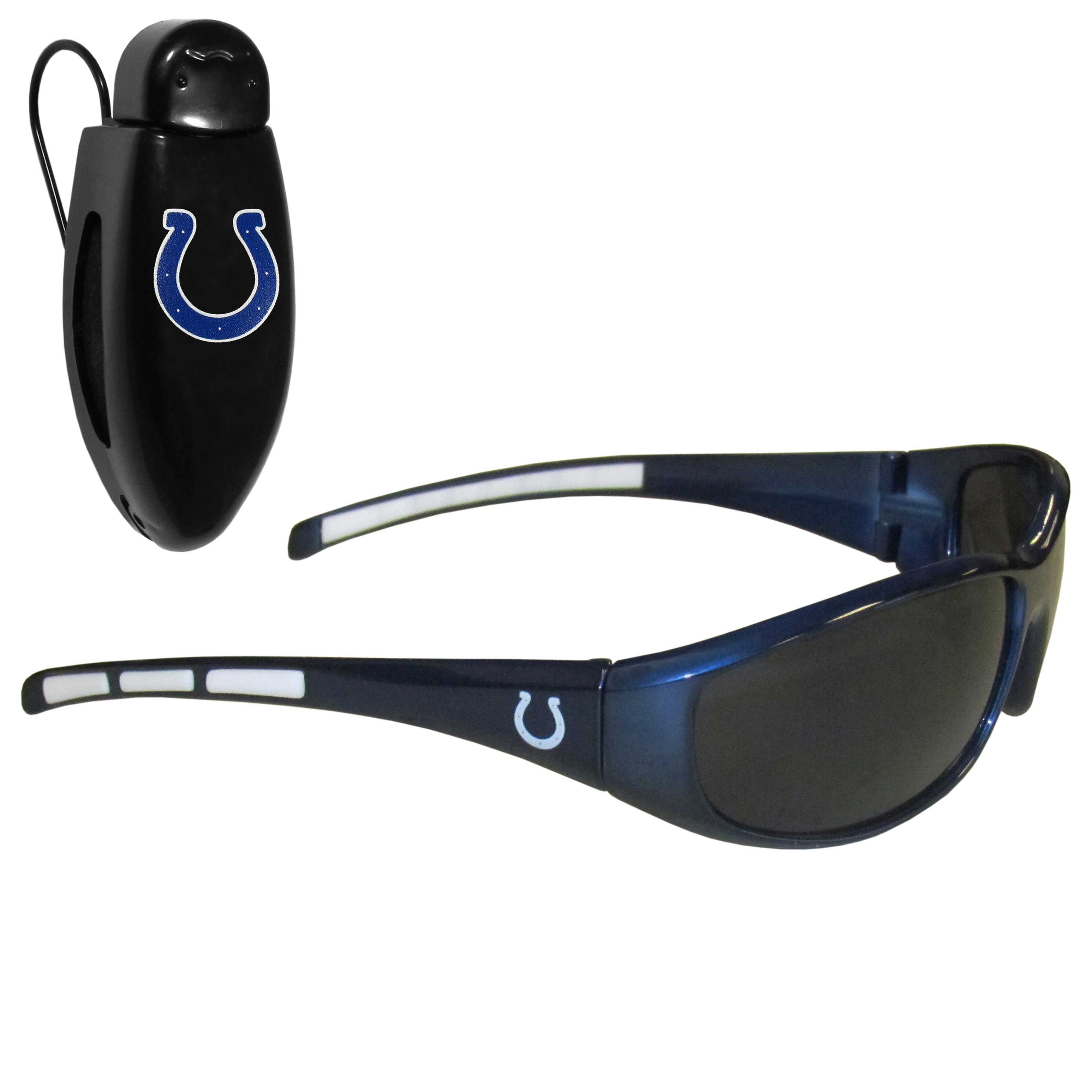 Indianapolis Colts Wrap Sunglass with Visor Clip