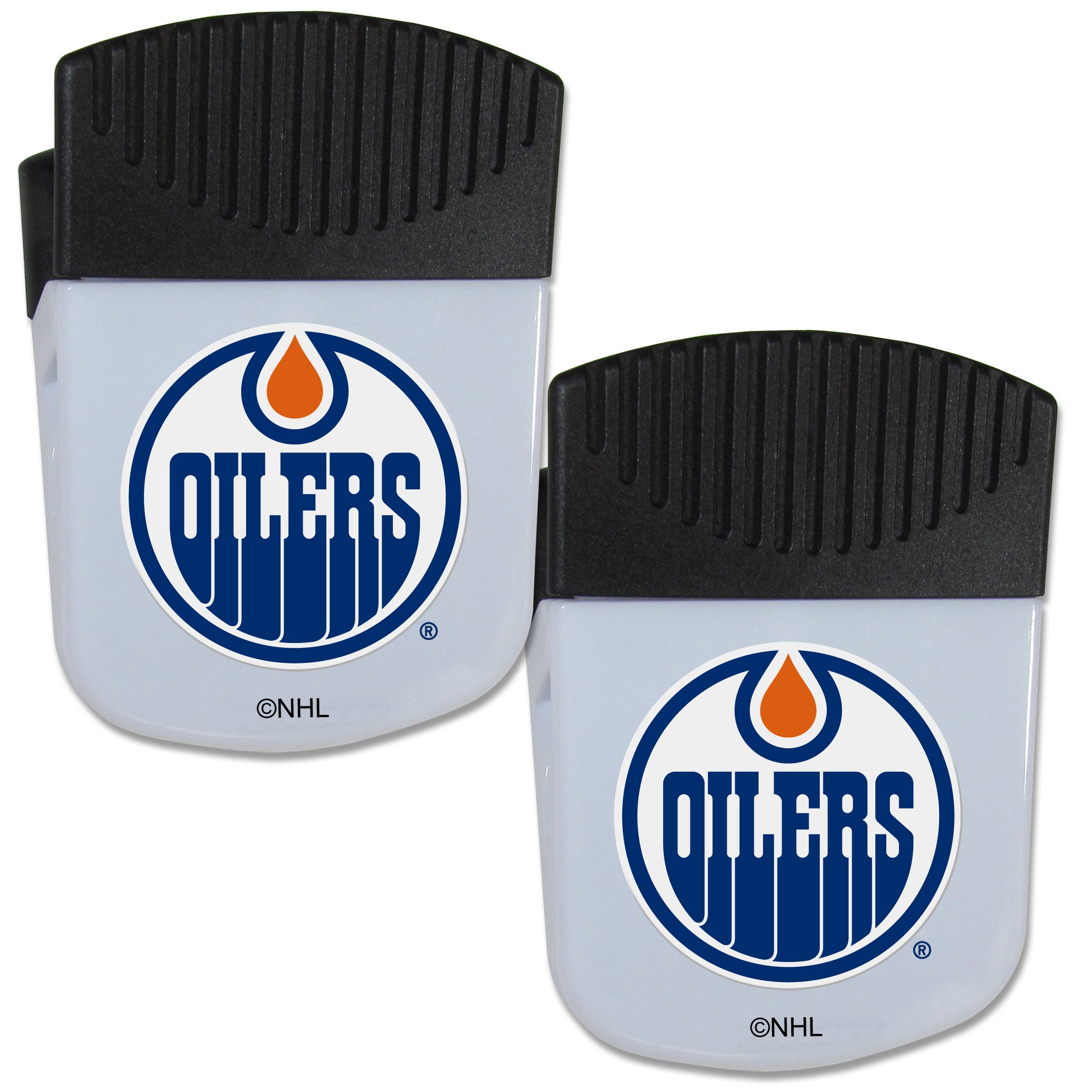 Edmonton Oilers Chip Clip Magnet with Bottle Opener, 2 pack