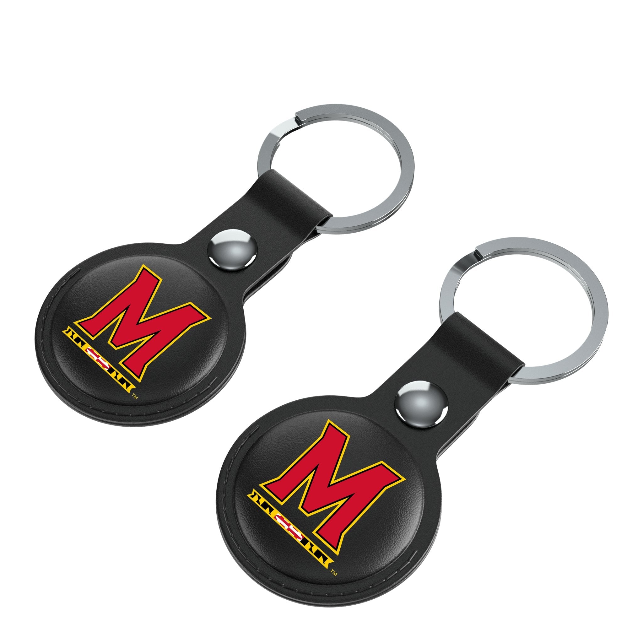 University of Maryland Terrapins Insignia Black Airtag Holder 2-Pack - Sports Gifts, Sports Memorabilia, Sports Collectibles, Fan Shop