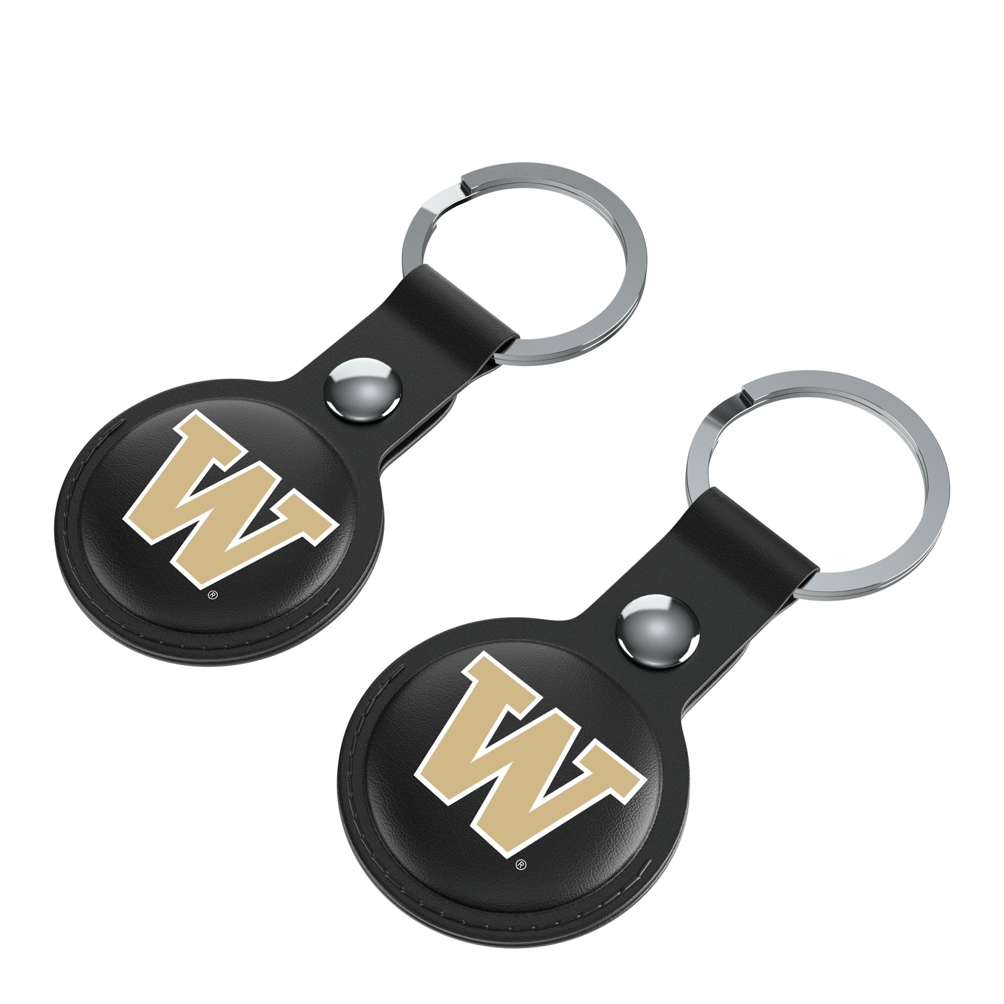 University of Washington Huskies Insignia Black Airtag Holder 2-Pack - Sports Gifts, Sports Memorabilia, Sports Collectibles, Fan Shop