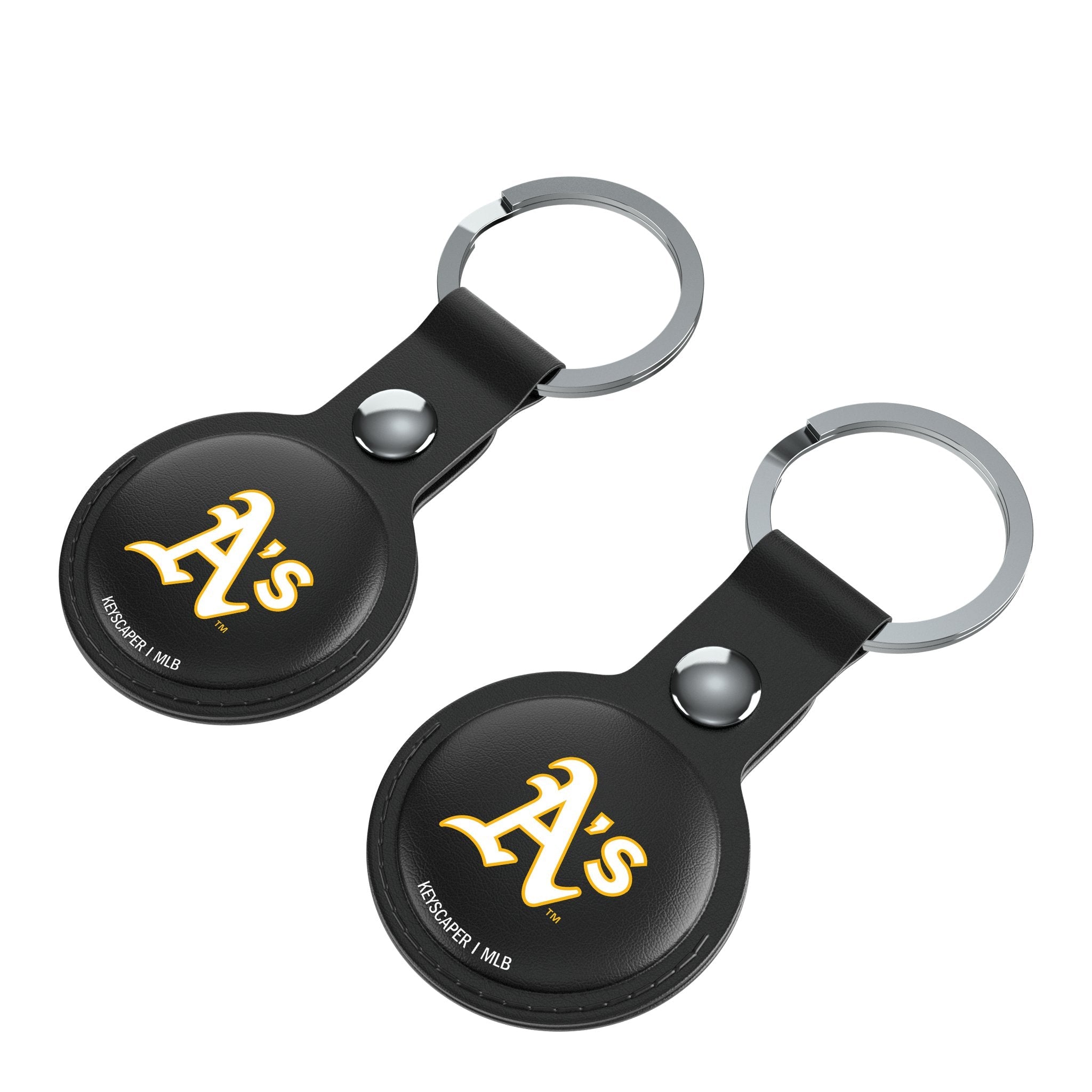 Oakland Athletics Insignia Black Airtag Holder 2-Pack - Sports Gifts, Sports Memorabilia, Sports Collectibles, Fan Shop
