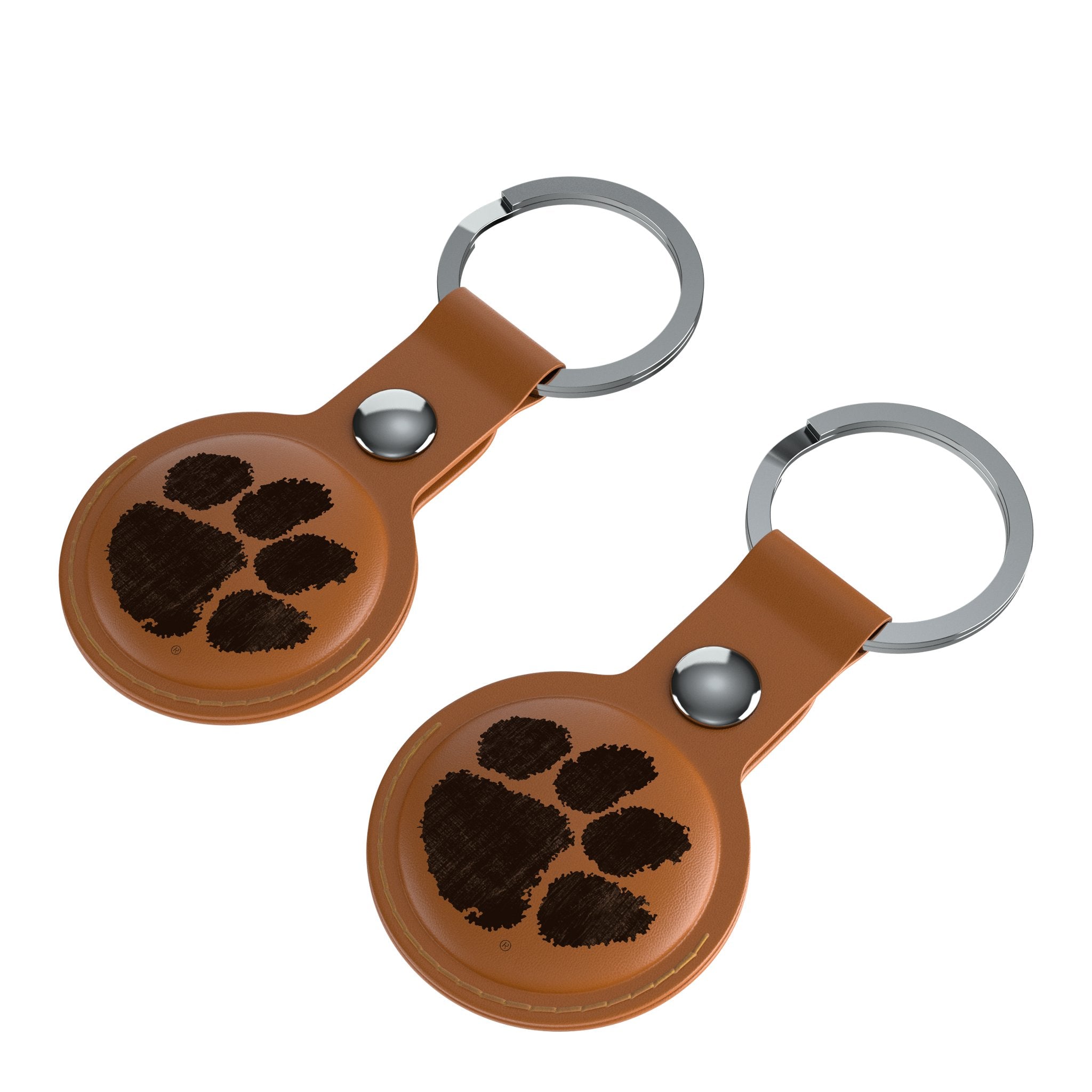 Clemson University Tigers Burn Brown Airtag Holder 2-Pack - Sports Gifts, Sports Memorabilia, Sports Collectibles, Fan Shop
