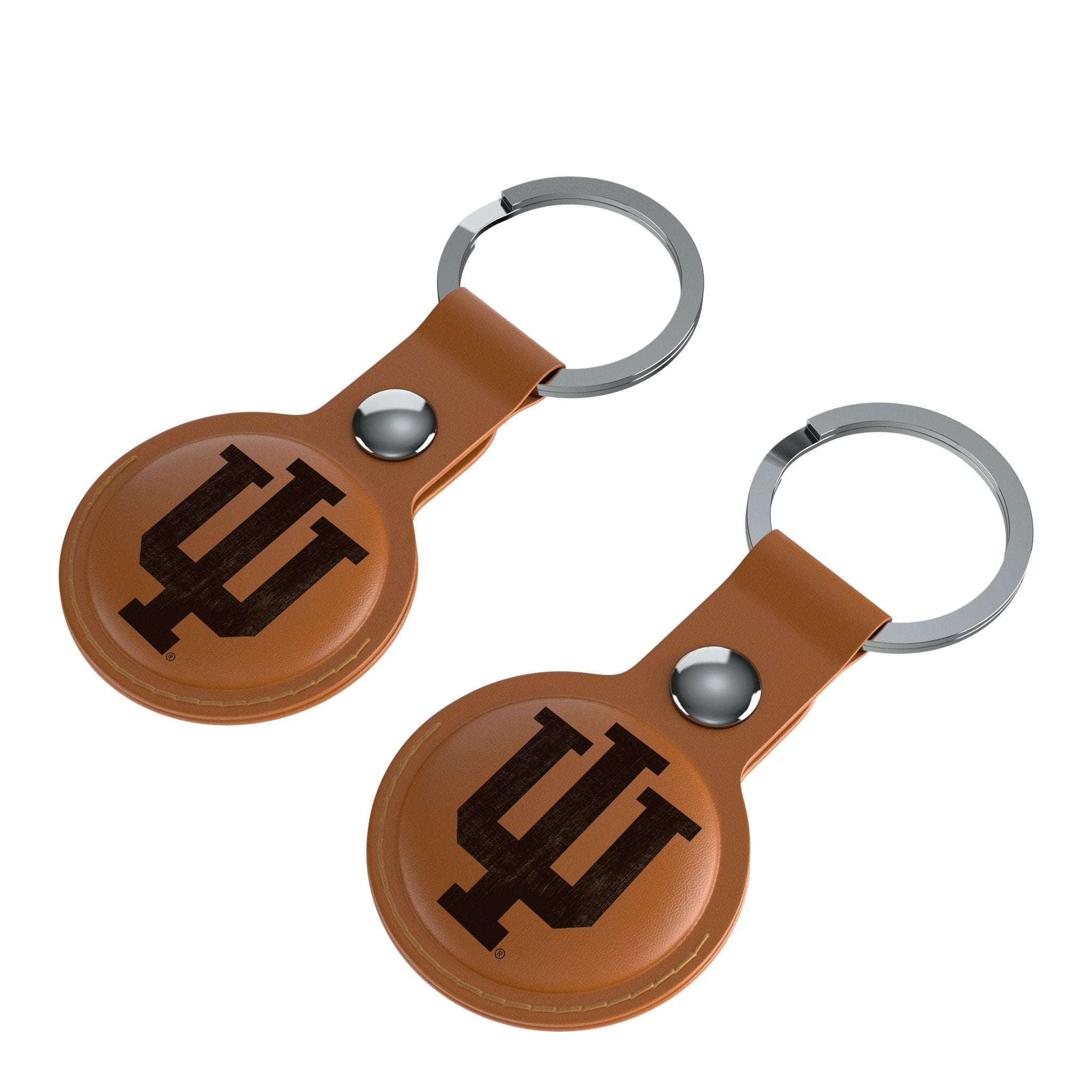 Indiana University Hoosiers Burn Brown Airtag Holder 2-Pack - Sports Gifts, Sports Memorabilia, Sports Collectibles, Fan Shop