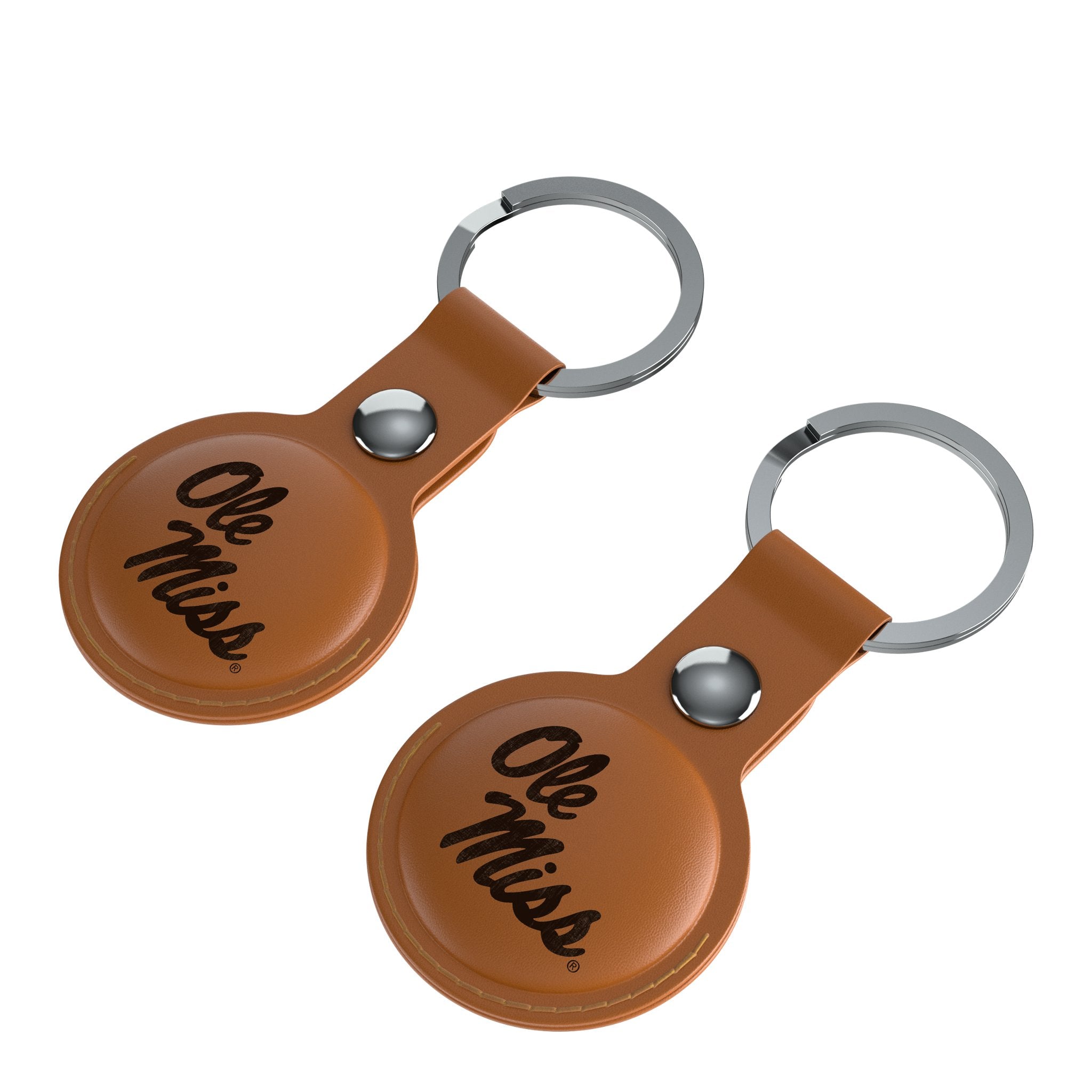 University of Mississippi Rebels Burn Brown Airtag Holder 2-Pack - Sports Gifts, Sports Memorabilia, Sports Collectibles, Fan Shop