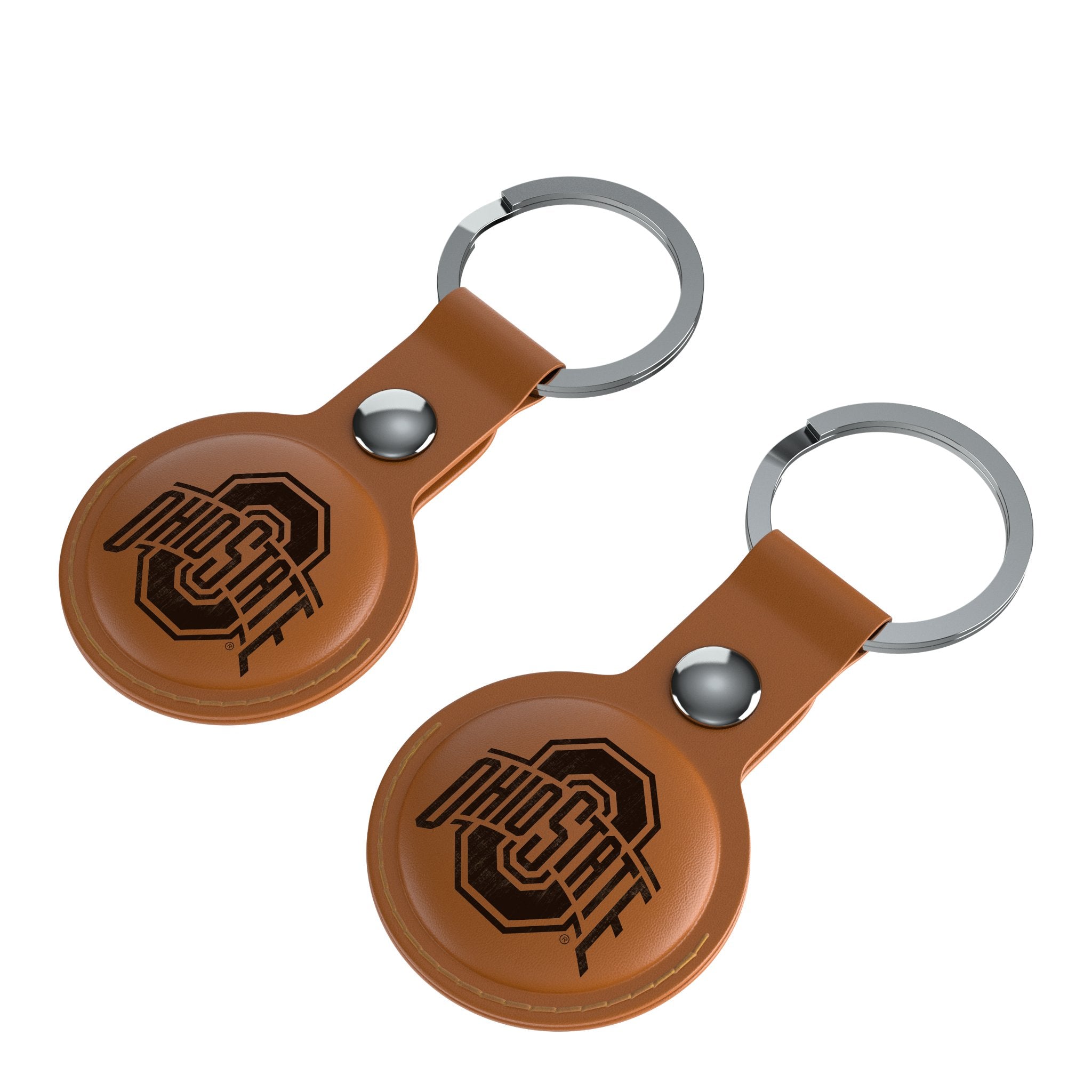 Ohio State University Buckeyes Burn Brown Airtag Holder 2-Pack - Sports Gifts, Sports Memorabilia, Sports Collectibles, Fan Shop
