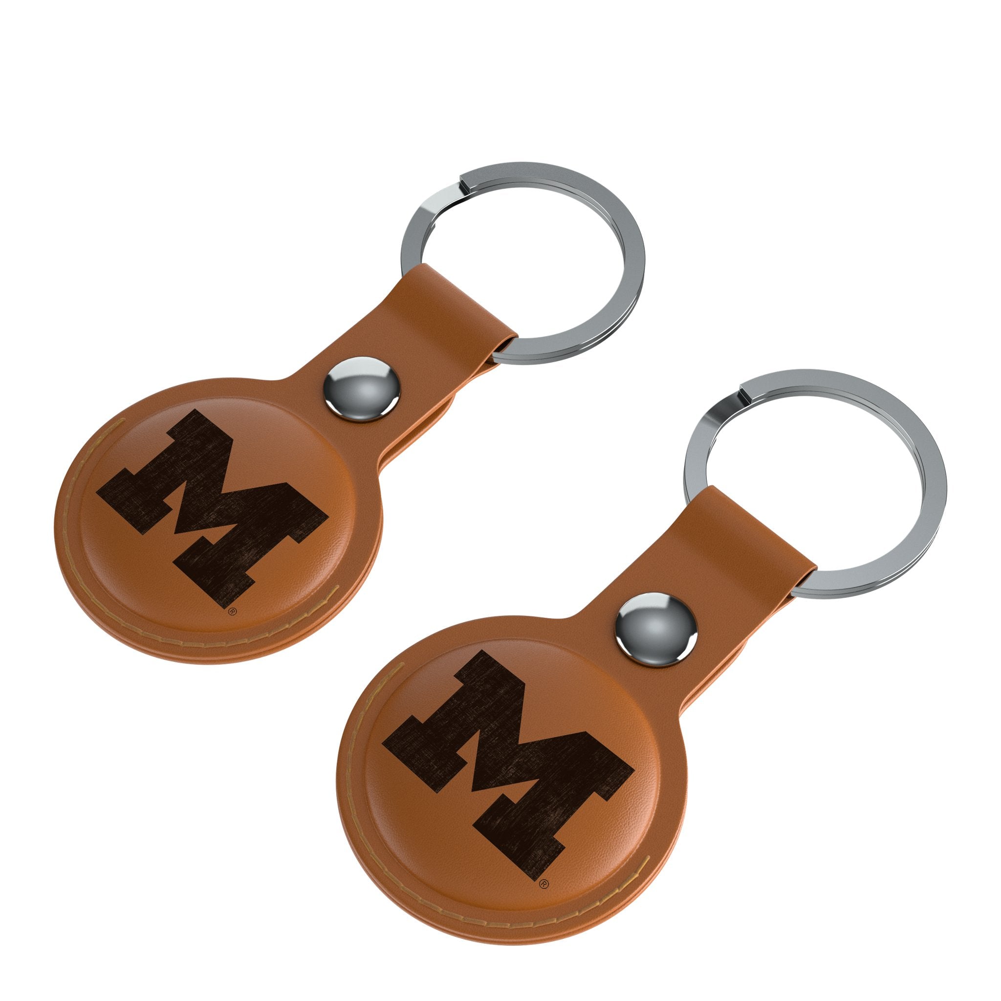 University of Michigan Wolverines Burn Brown Airtag Holder 2-Pack - Sports Gifts, Sports Memorabilia, Sports Collectibles, Fan Shop