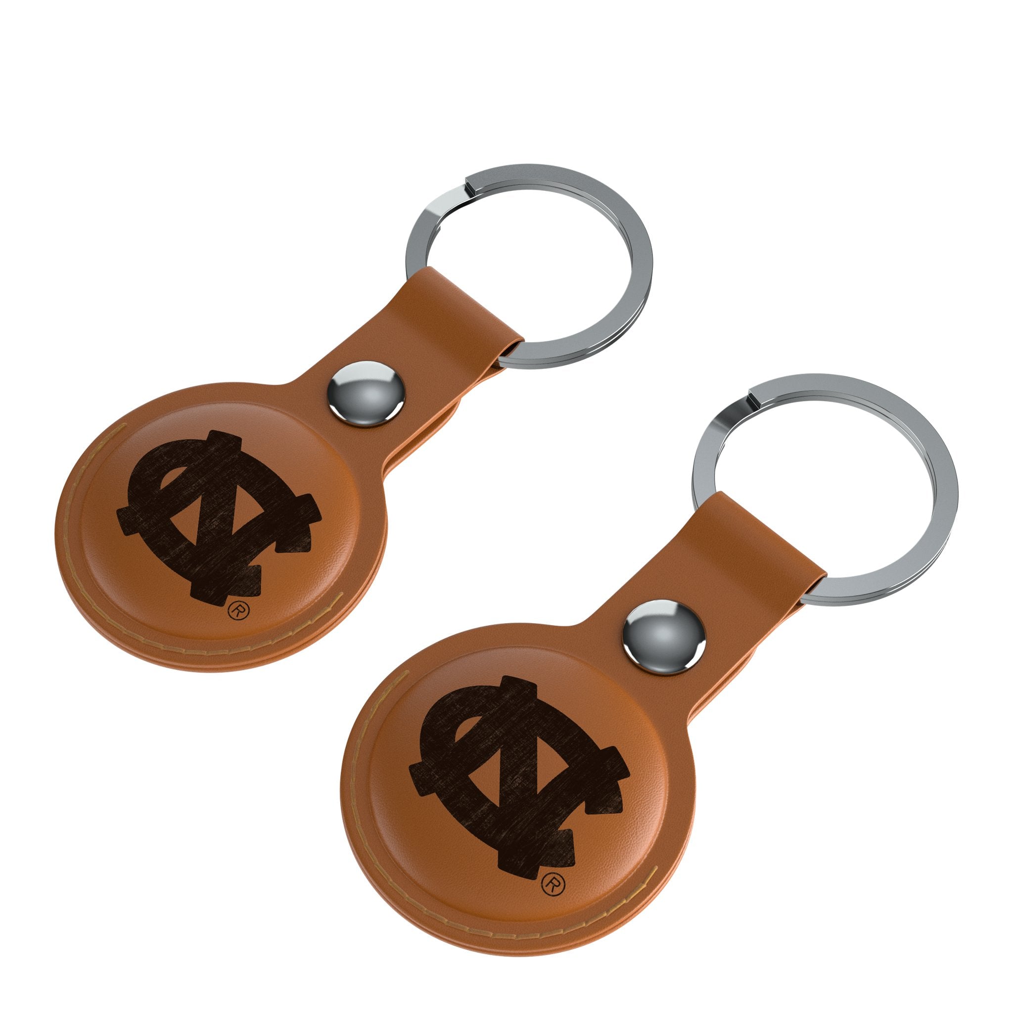 University of North Carolina Tar Heels Burn Brown Airtag Holder 2-Pack - Sports Gifts, Sports Memorabilia, Sports Collectibles, Fan Shop