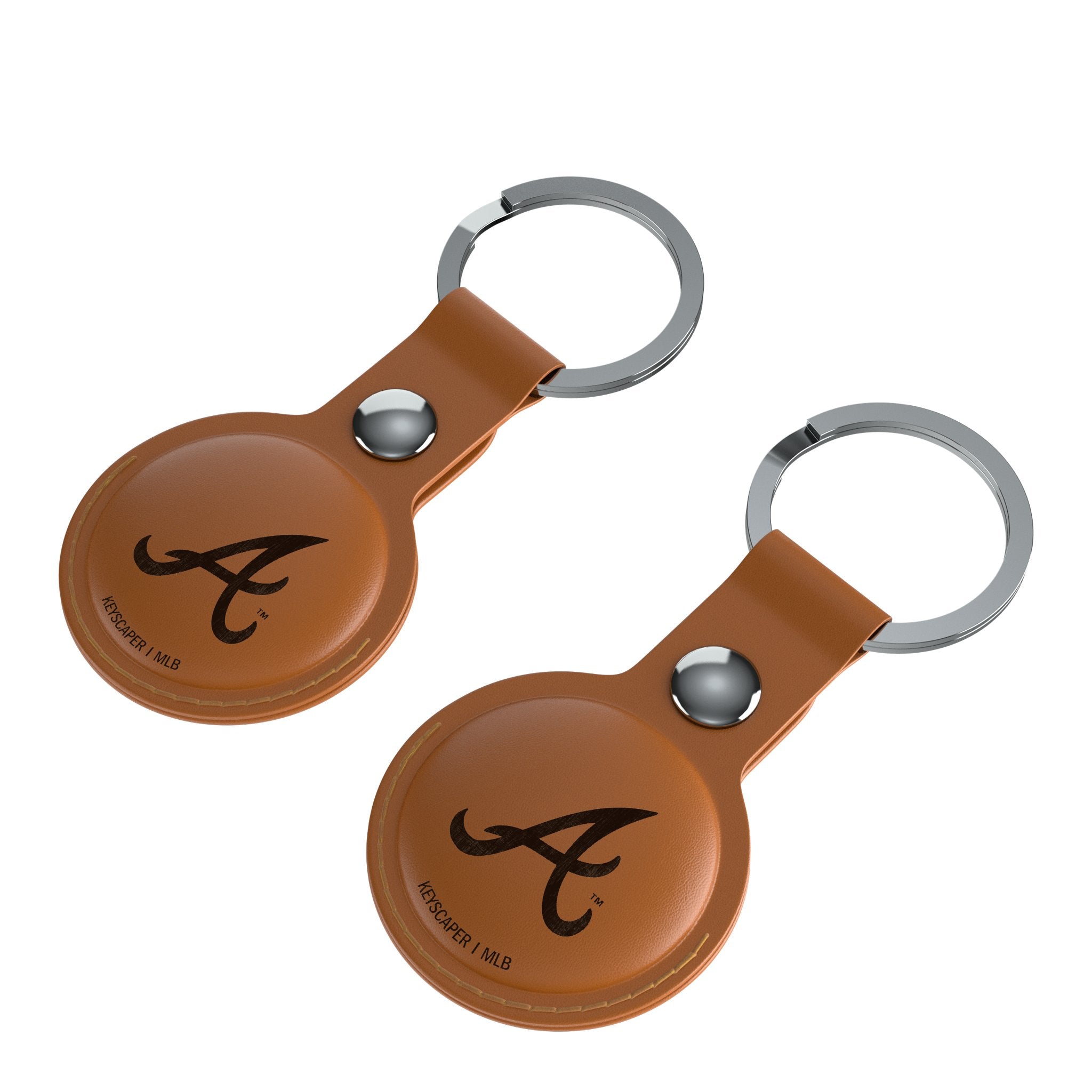 Atlanta Braves Burn Brown Airtag Holder 2-Pack - Sports Gifts, Sports Memorabilia, Sports Collectibles, Fan Shop
