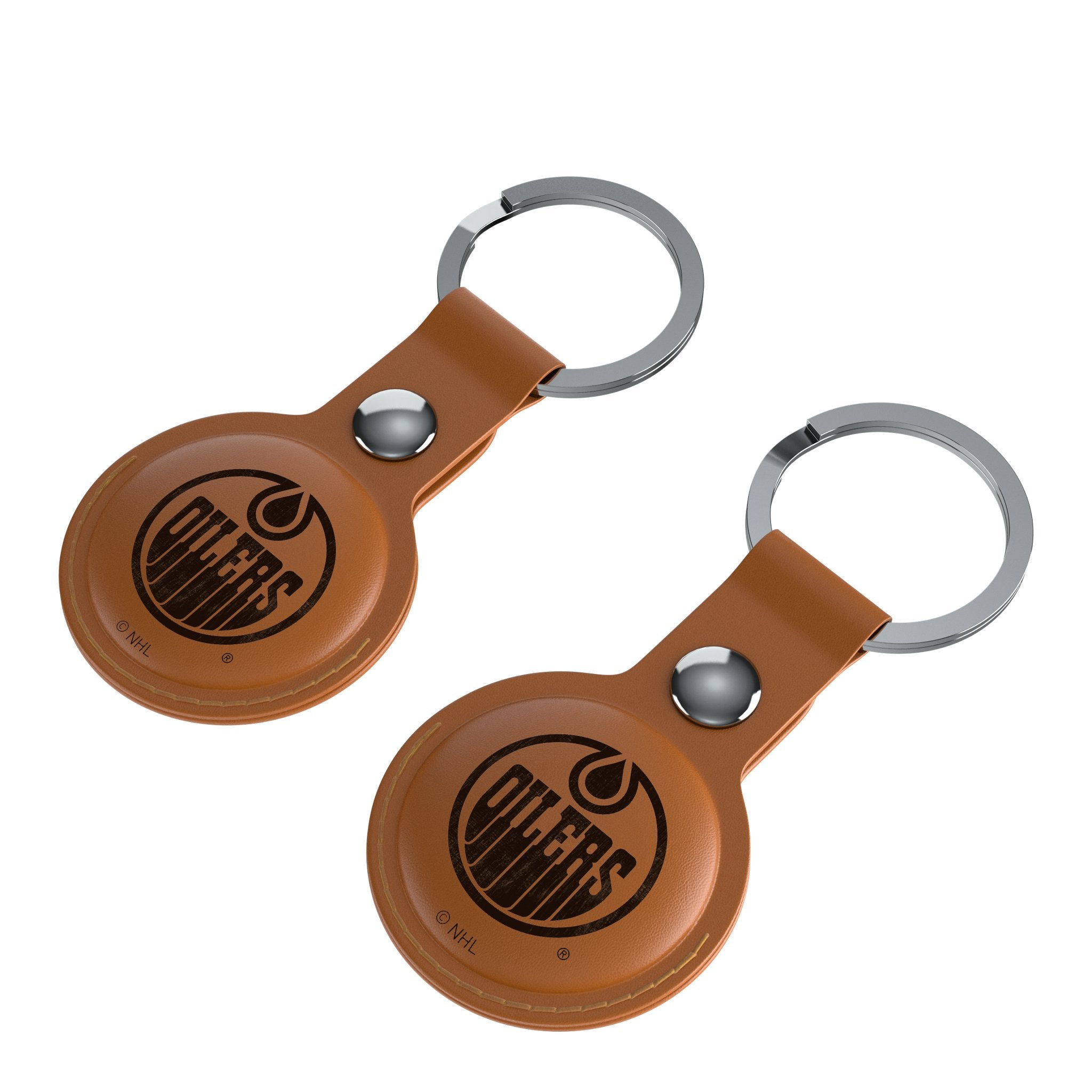 Edmonton Oilers Burn Brown Airtag Holder 2-Pack - Sports Gifts, Sports Memorabilia, Sports Collectibles, Fan Shop