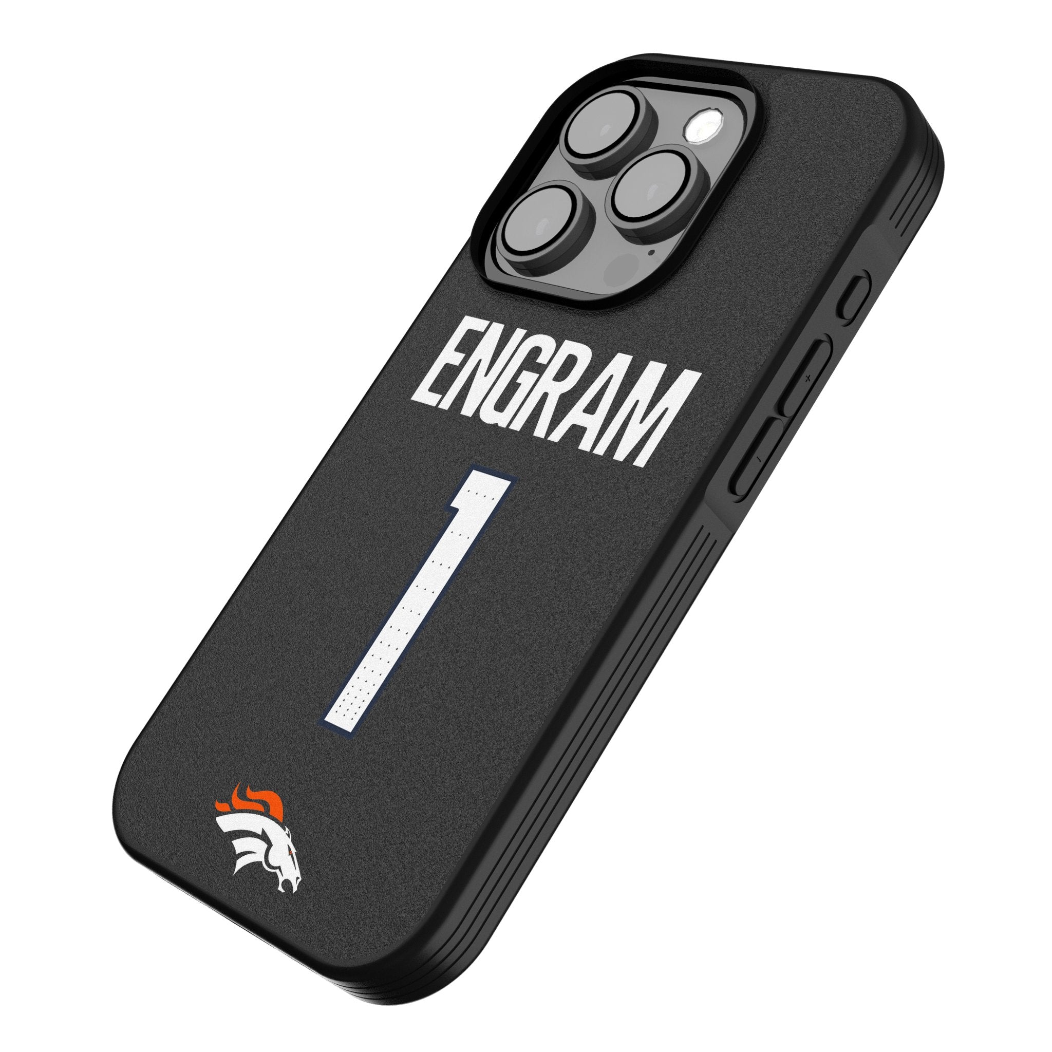 Evan Engram Denver Broncos 1 Game Tactic Bump Phone Case for Apple iPhone - Sports Gifts, Sports Memorabilia, Sports Collectibles, Fan Shop