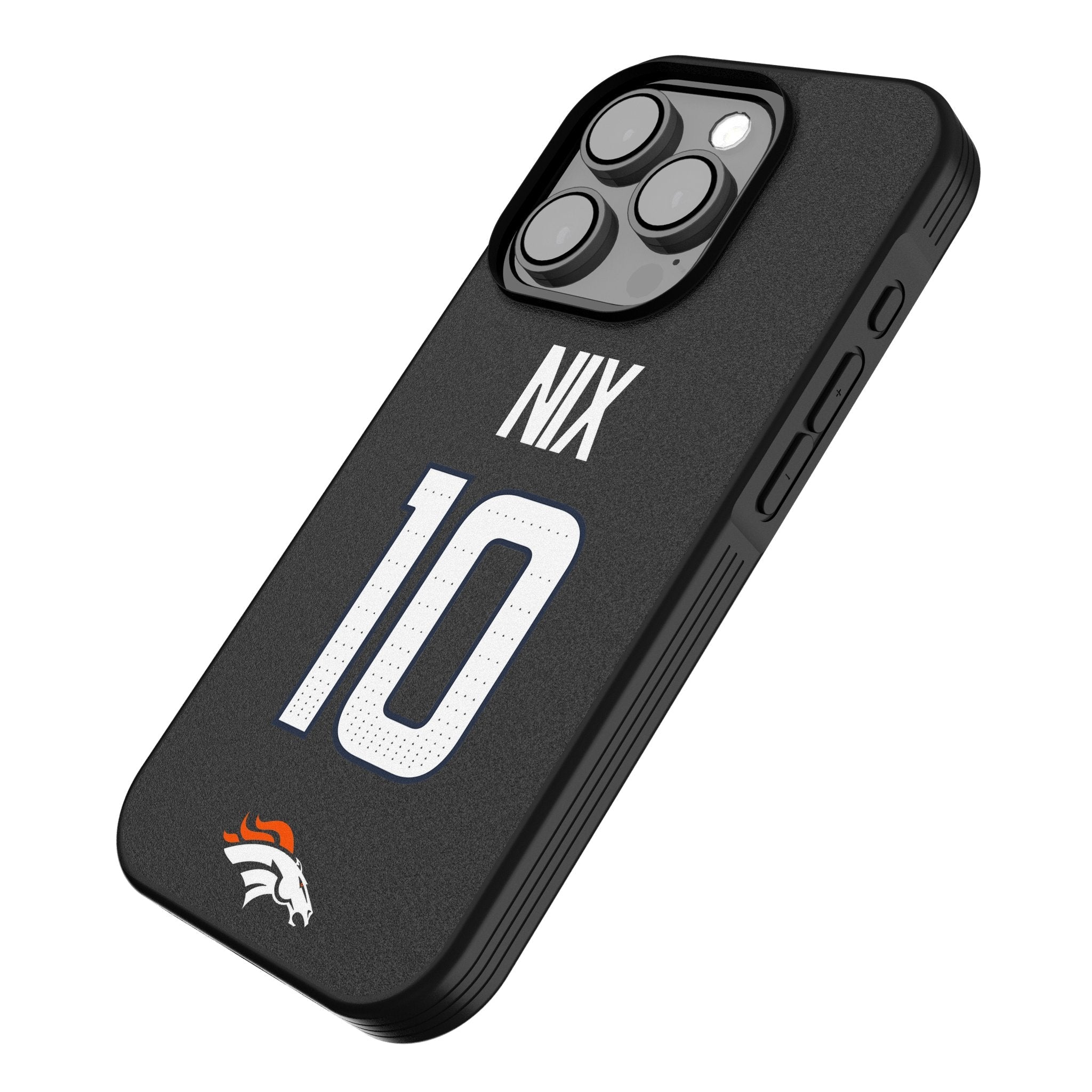 Bo Nix Denver Broncos 10 Game Tactic Bump Phone Case for Apple iPhone - Sports Gifts, Sports Memorabilia, Sports Collectibles, Fan Shop