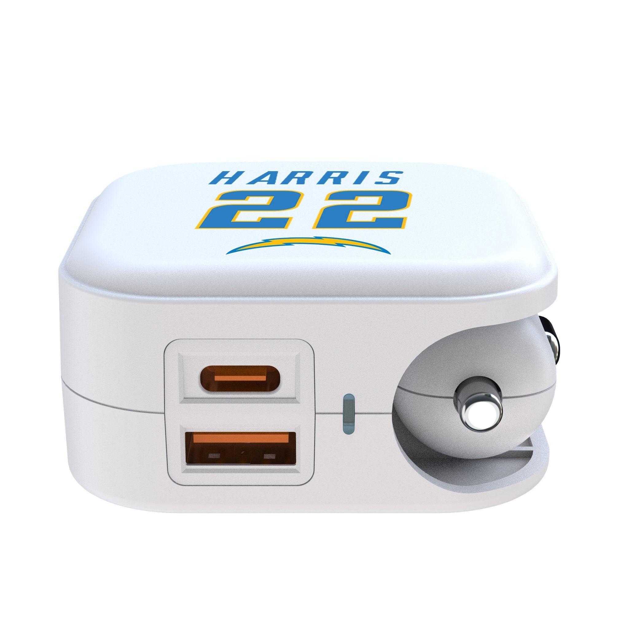 Najee Harris Los Angeles Chargers 22 Game Tactic 2 in 1 USB Charger - Sports Gifts, Sports Memorabilia, Sports Collectibles, Fan Shop