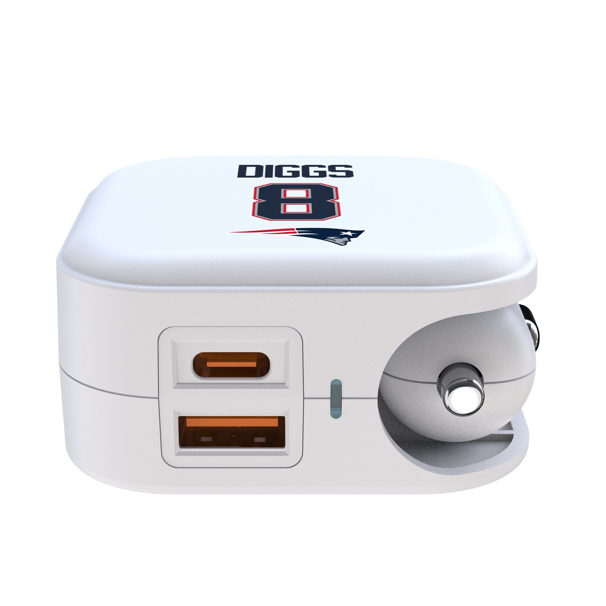 Stefon Diggs New England Patriots 8 Game Tactic 2 in 1 USB Charger - Sports Gifts, Sports Memorabilia, Sports Collectibles, Fan Shop