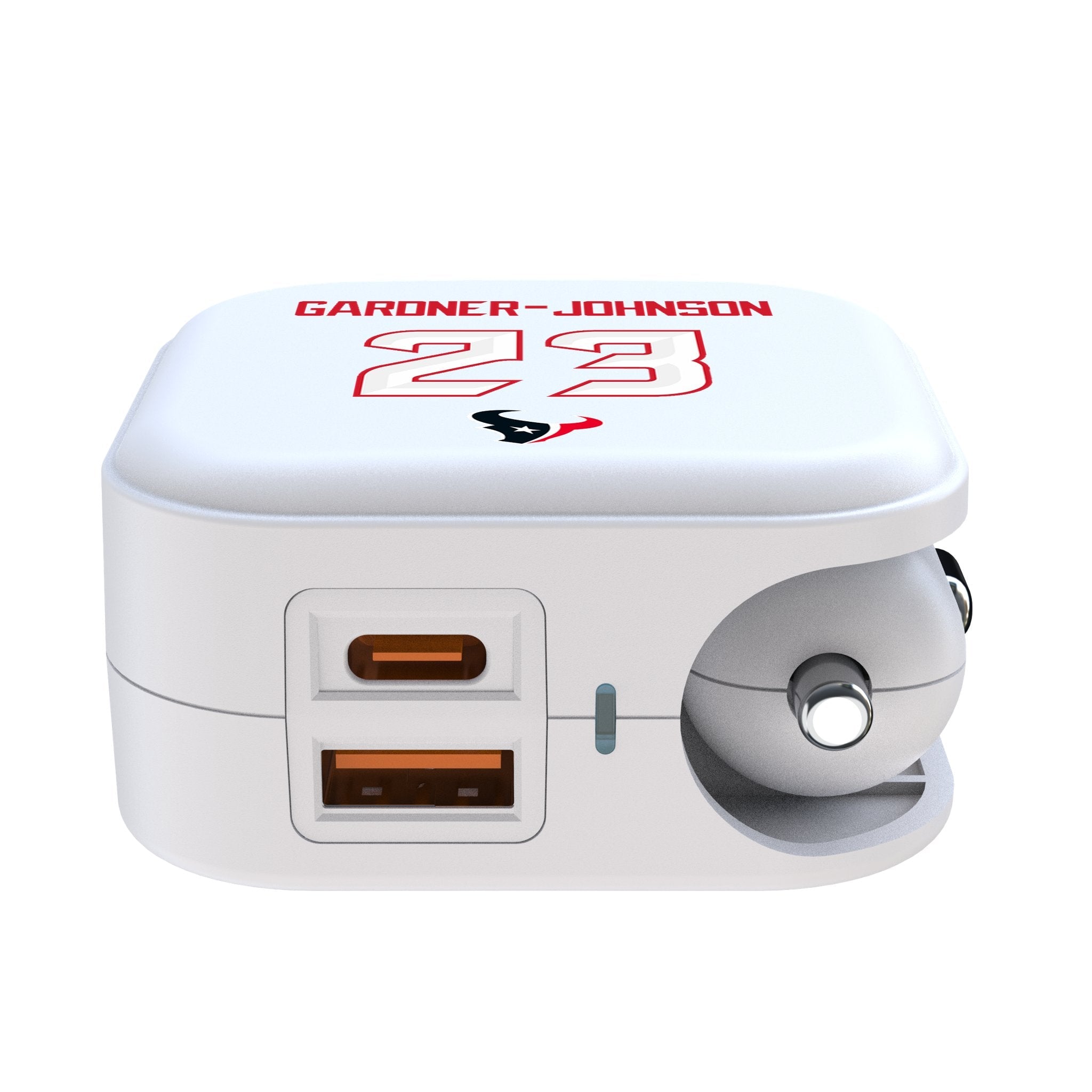 C.J. Gardner-Johnson Houston Texans 23 Game Tactic 2 in 1 USB Charger - Sports Gifts, Sports Memorabilia, Sports Collectibles, Fan Shop