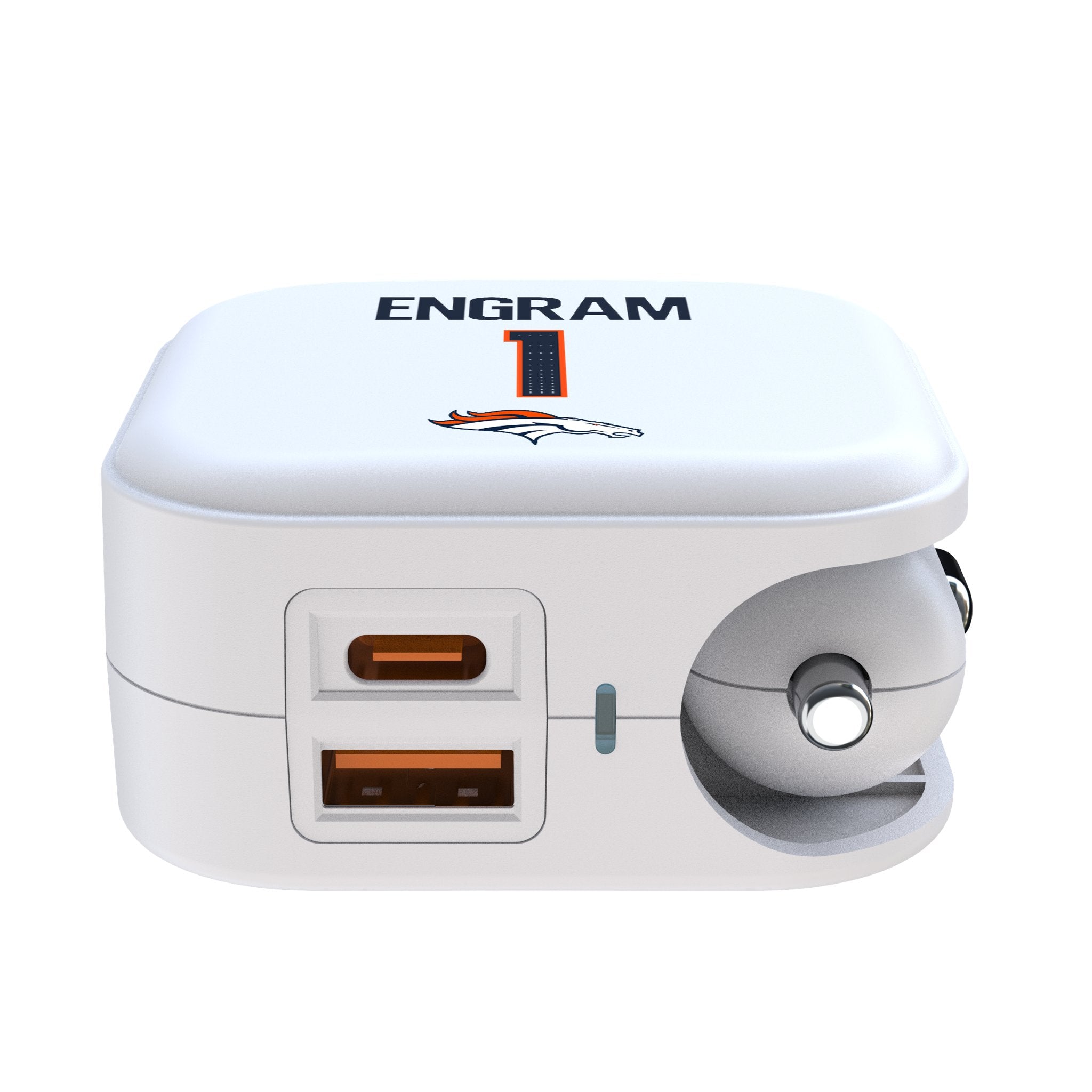 Evan Engram Denver Broncos 1 Game Tactic 2 in 1 USB Charger - Sports Gifts, Sports Memorabilia, Sports Collectibles, Fan Shop