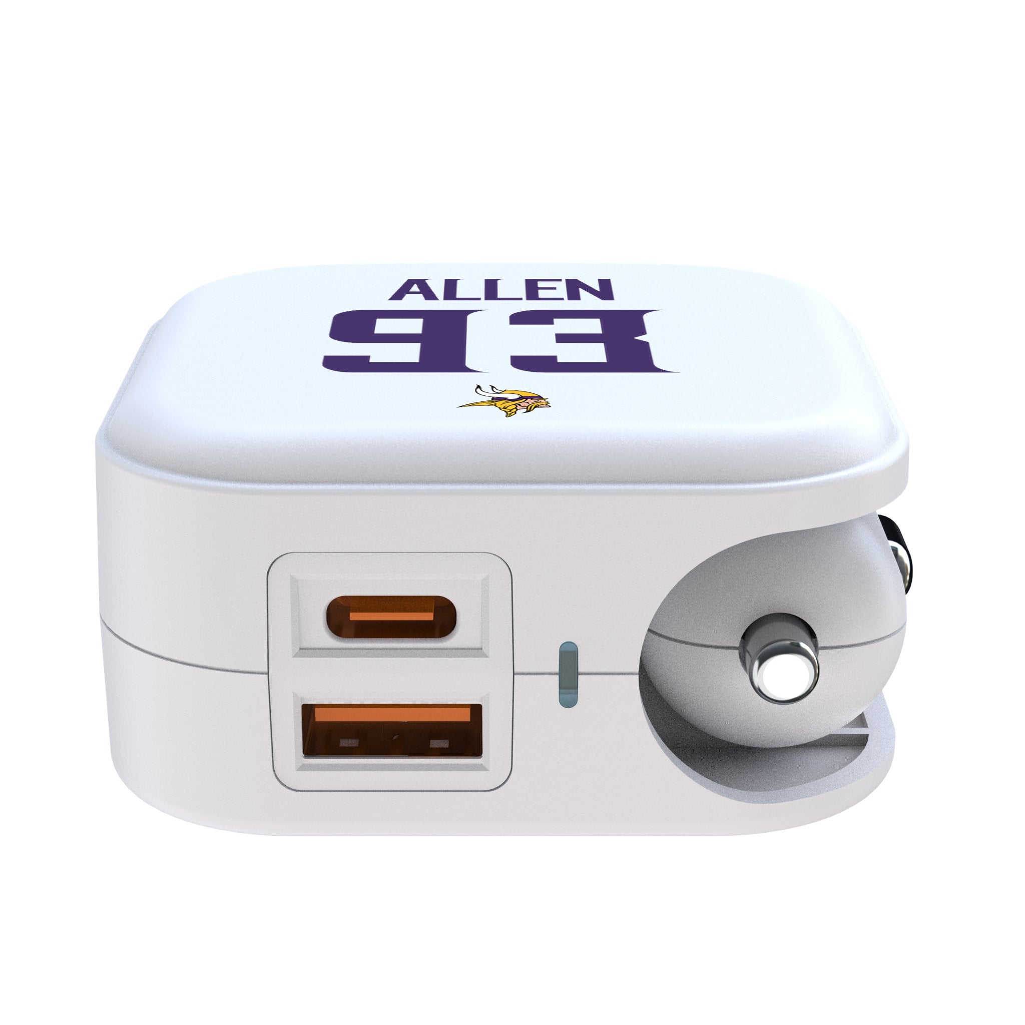 Jonathan Allen Minnesota Vikings 93 Game Tactic 2 in 1 USB Charger - Sports Gifts, Sports Memorabilia, Sports Collectibles, Fan Shop