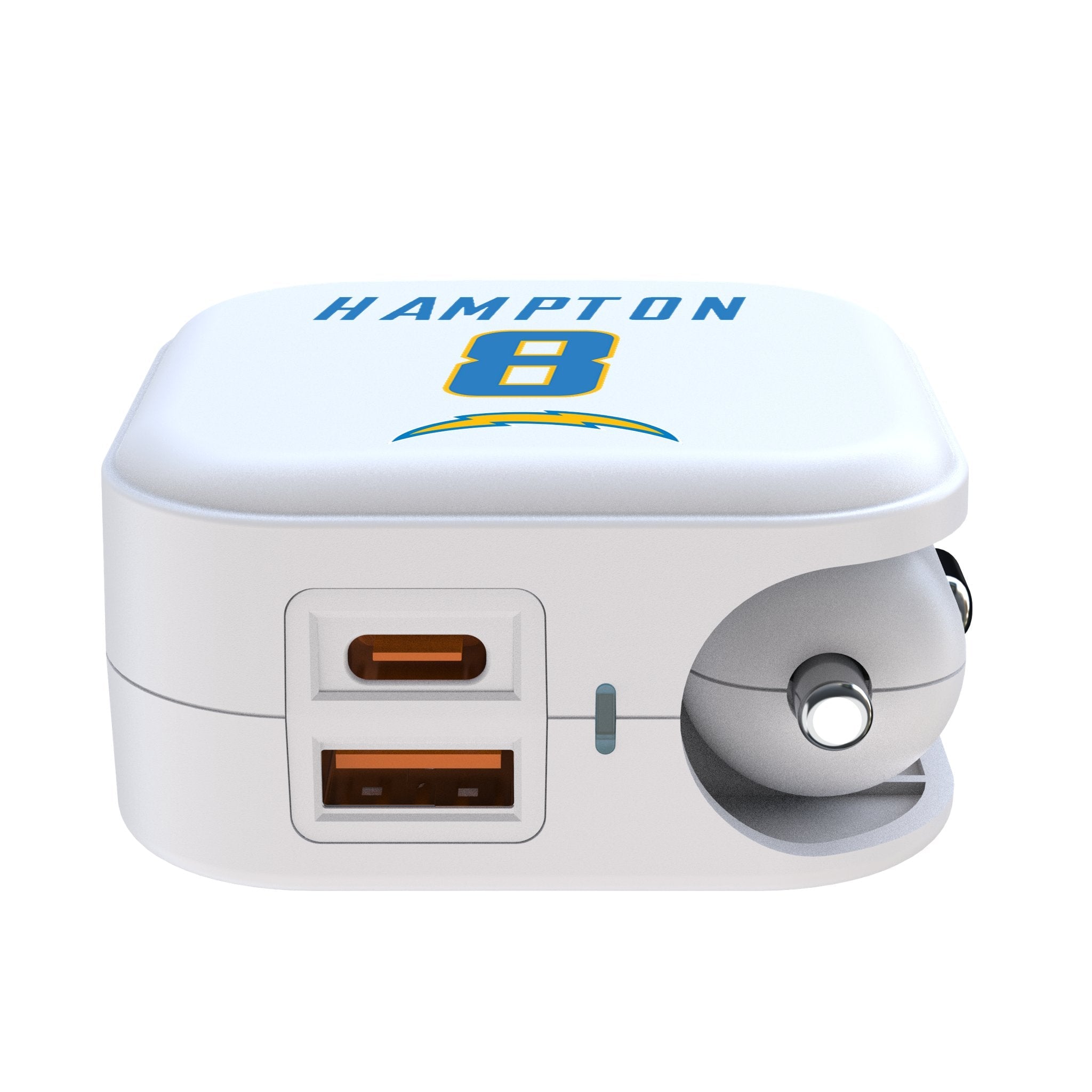 Omarion Hampton Los Angeles Chargers 8 Game Tactic 2 in 1 USB Charger - Sports Gifts, Sports Memorabilia, Sports Collectibles, Fan Shop