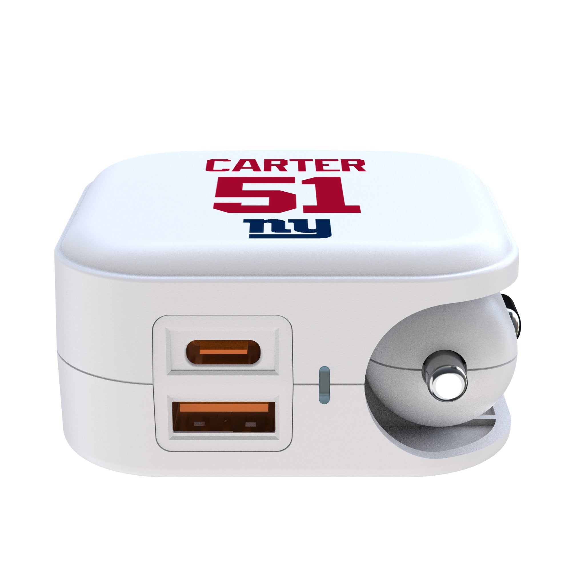 Abdul Carter New York Giants 51 Game Tactic 2 in 1 USB Charger - Sports Gifts, Sports Memorabilia, Sports Collectibles, Fan Shop