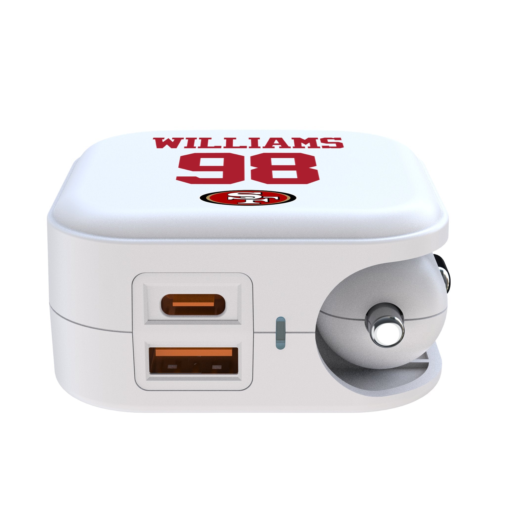 Mykel Williams San Francisco 49ers 98 Game Tactic 2 in 1 USB Charger - Sports Gifts, Sports Memorabilia, Sports Collectibles, Fan Shop