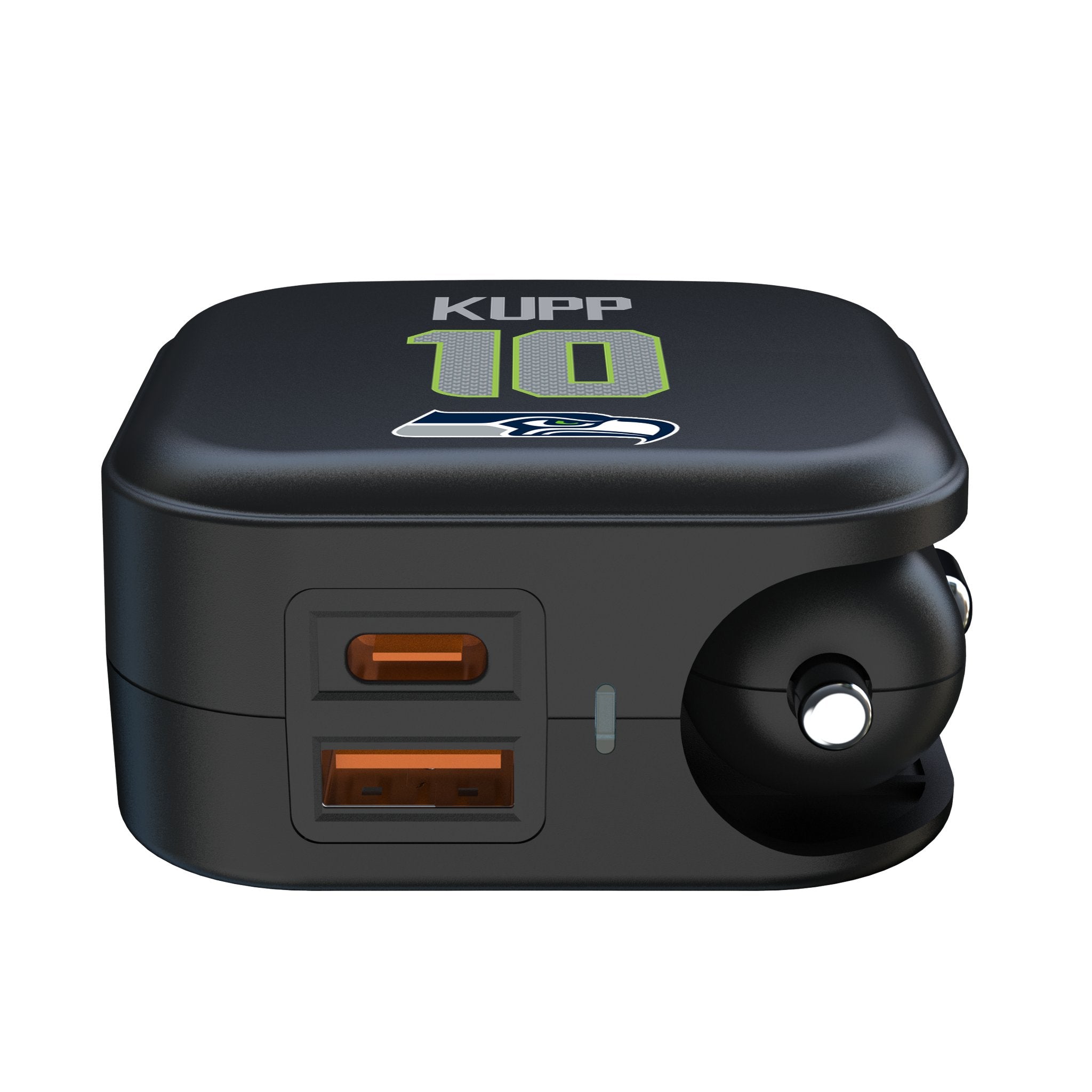Cooper Kupp Seattle Seahawks 10 Game Tactic 2 in 1 USB A/C Charger - Sports Gifts, Sports Memorabilia, Sports Collectibles, Fan Shop