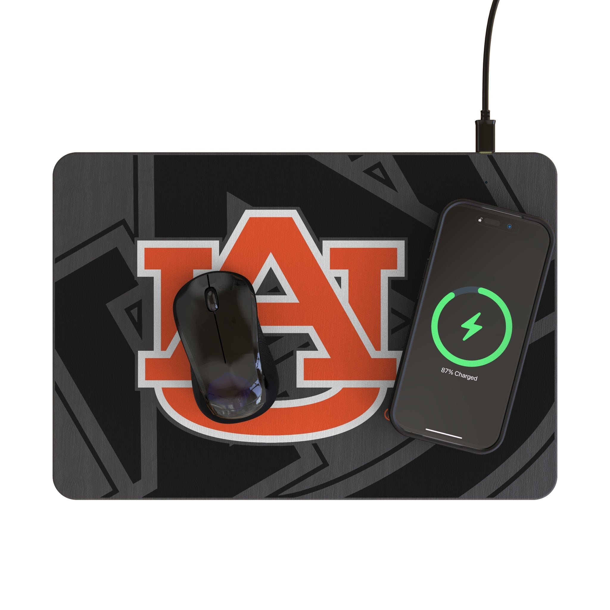 University of Auburn Tigers Monocolor Tilt 15-Watt Wireless Charger and Mouse Pad - Sports Gifts, Sports Memorabilia, Sports Collectibles, Fan Shop