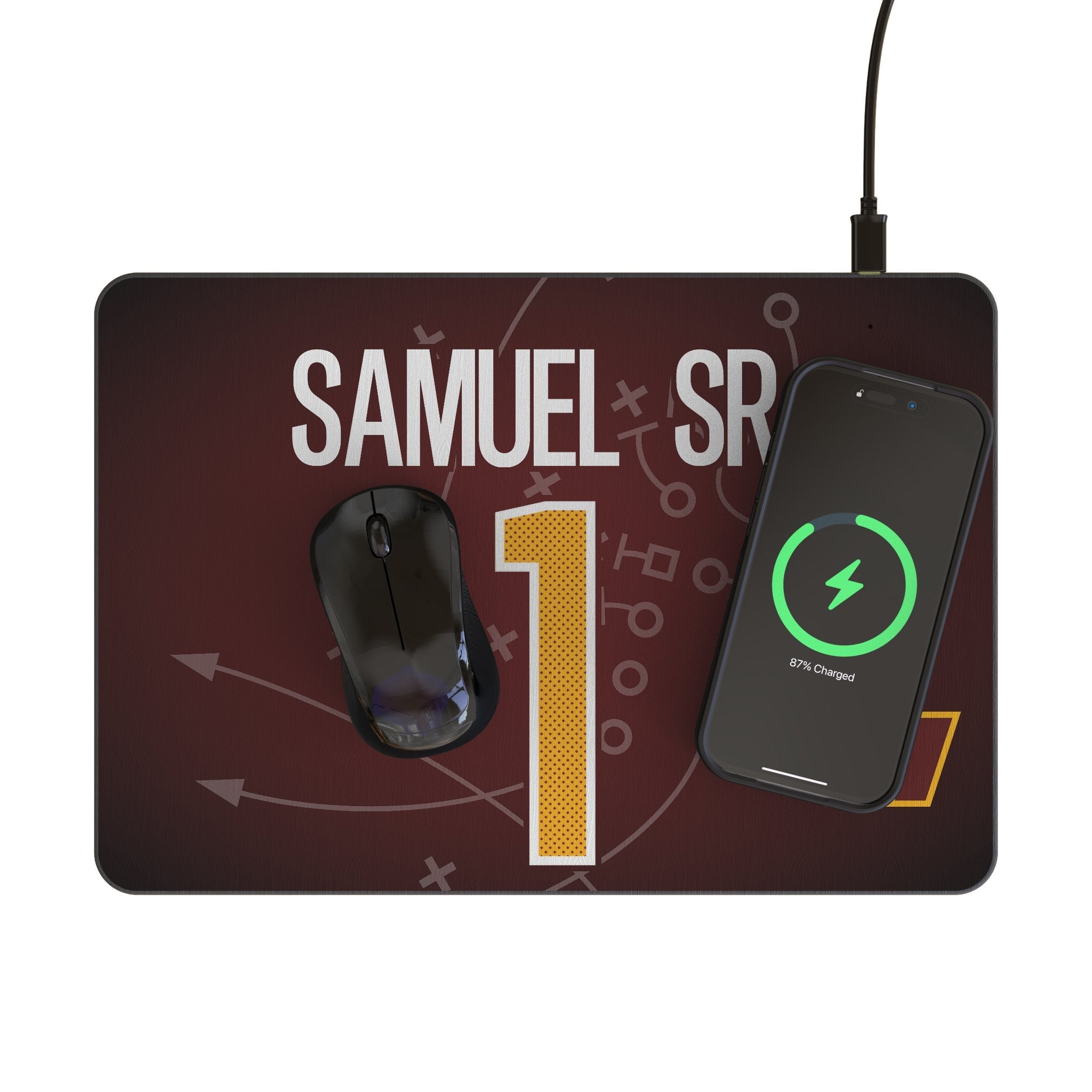 Deebo Samuel Sr. Washington Commanders 1 Game Tactic 15-Watt Wireless Charger and Mouse Pad - Sports Gifts, Sports Memorabilia, Sports Collectibles, Fan Shop