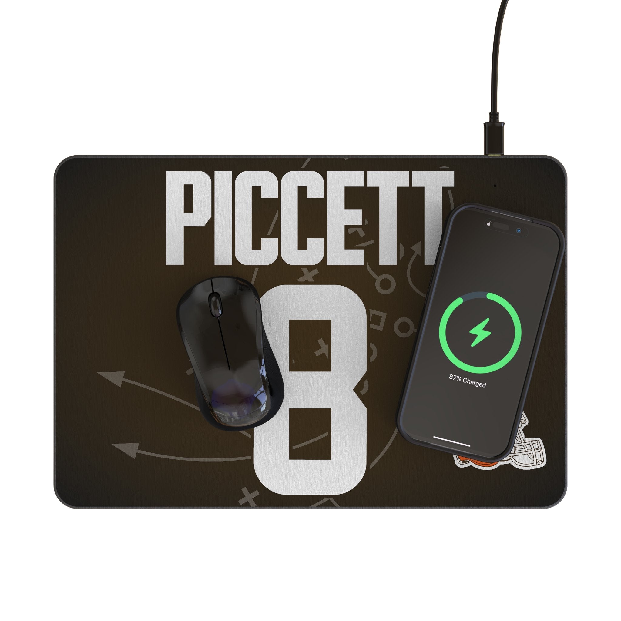Kenny Pickett Cleveland Browns 8 Game Tactic 15-Watt Wireless Charger and Mouse Pad - Sports Gifts, Sports Memorabilia, Sports Collectibles, Fan Shop