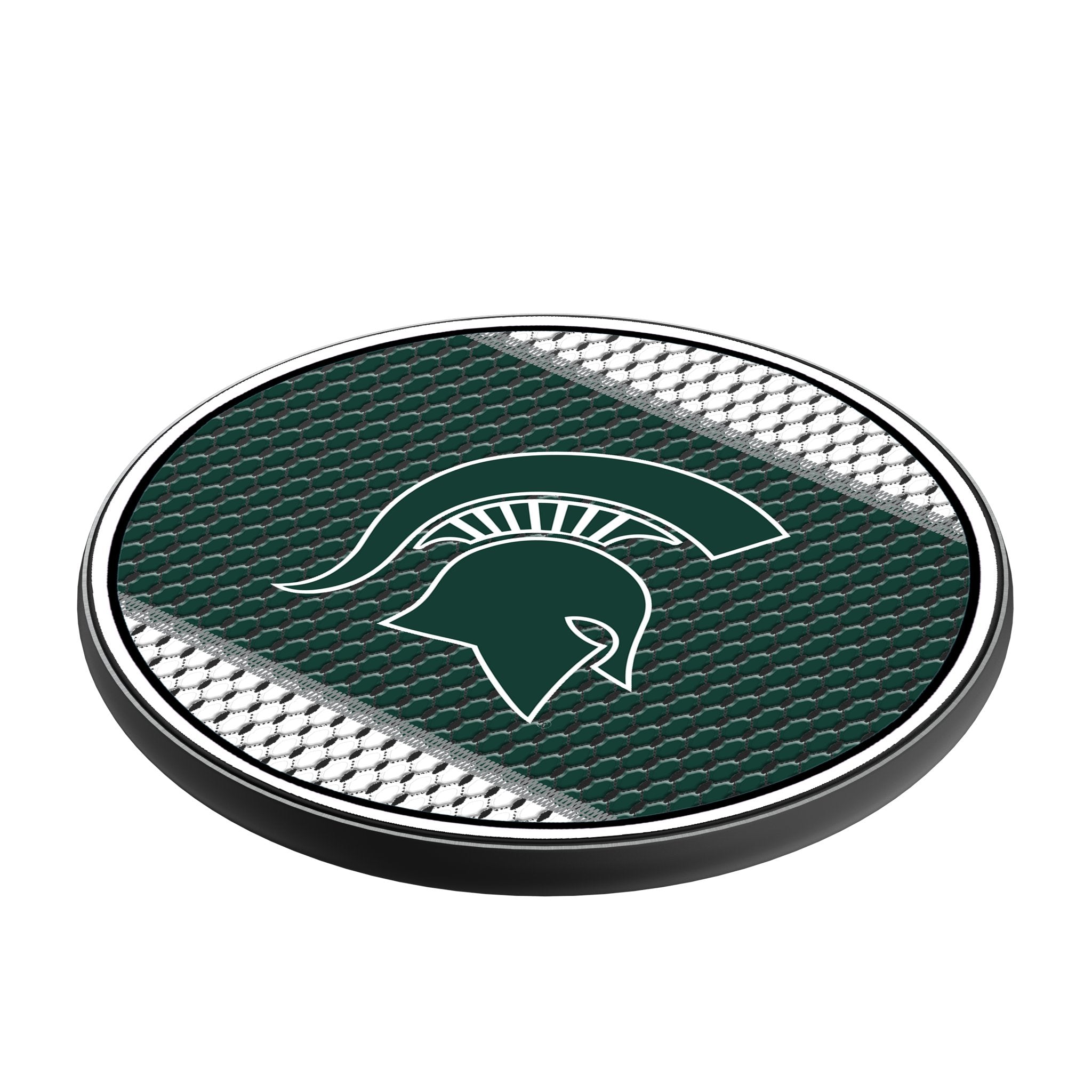 Michigan State University Spartans Mesh 15-Watt Wireless Charger - Sports Gifts, Sports Memorabilia, Sports Collectibles, Fan Shop