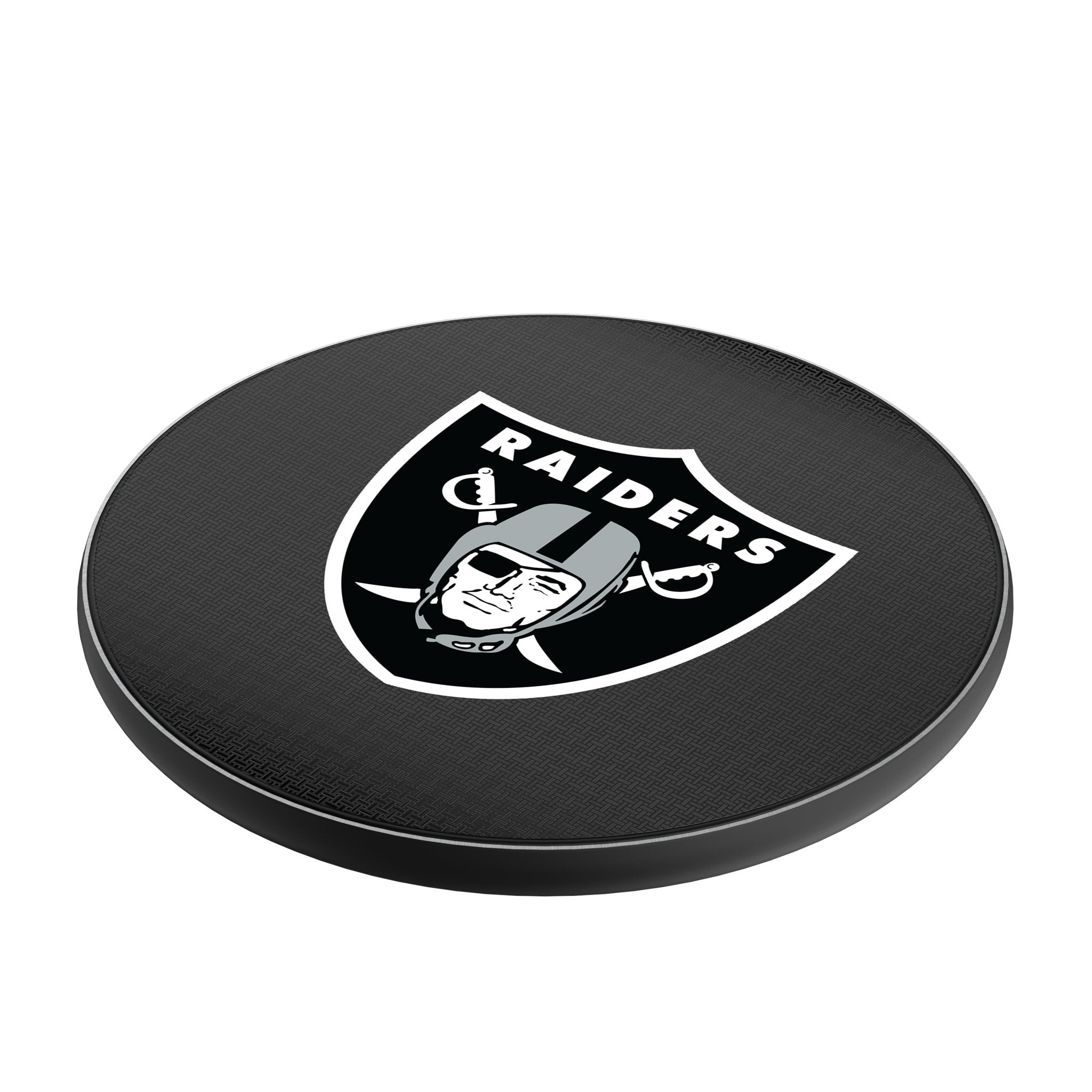 Las Vegas Raiders Linen 15-Watt Wireless Charger - Sports Gifts, Sports Memorabilia, Sports Collectibles, Fan Shop