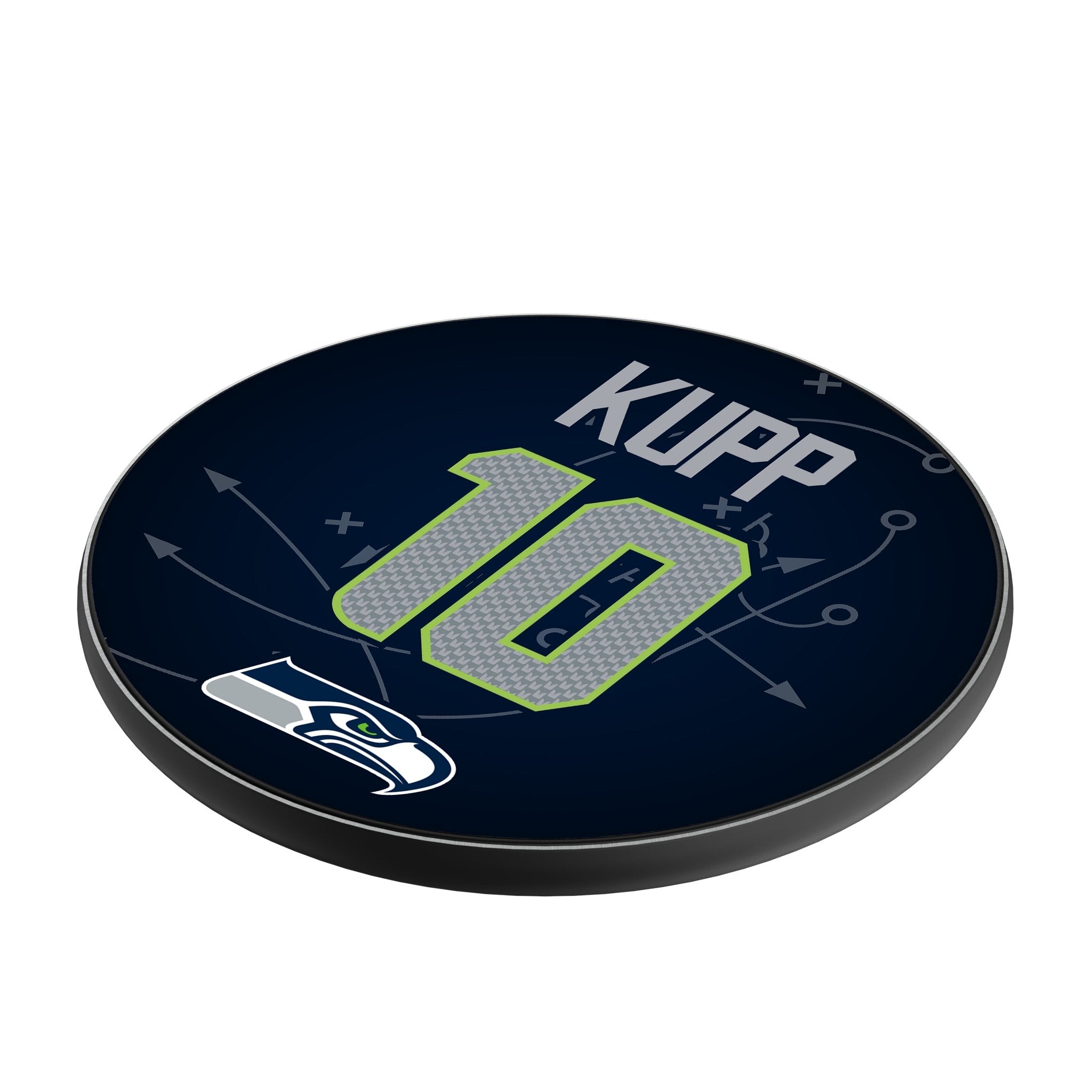 Cooper Kupp Seattle Seahawks 10 Game Tactic 15-Watt Wireless Charger - Sports Gifts, Sports Memorabilia, Sports Collectibles, Fan Shop