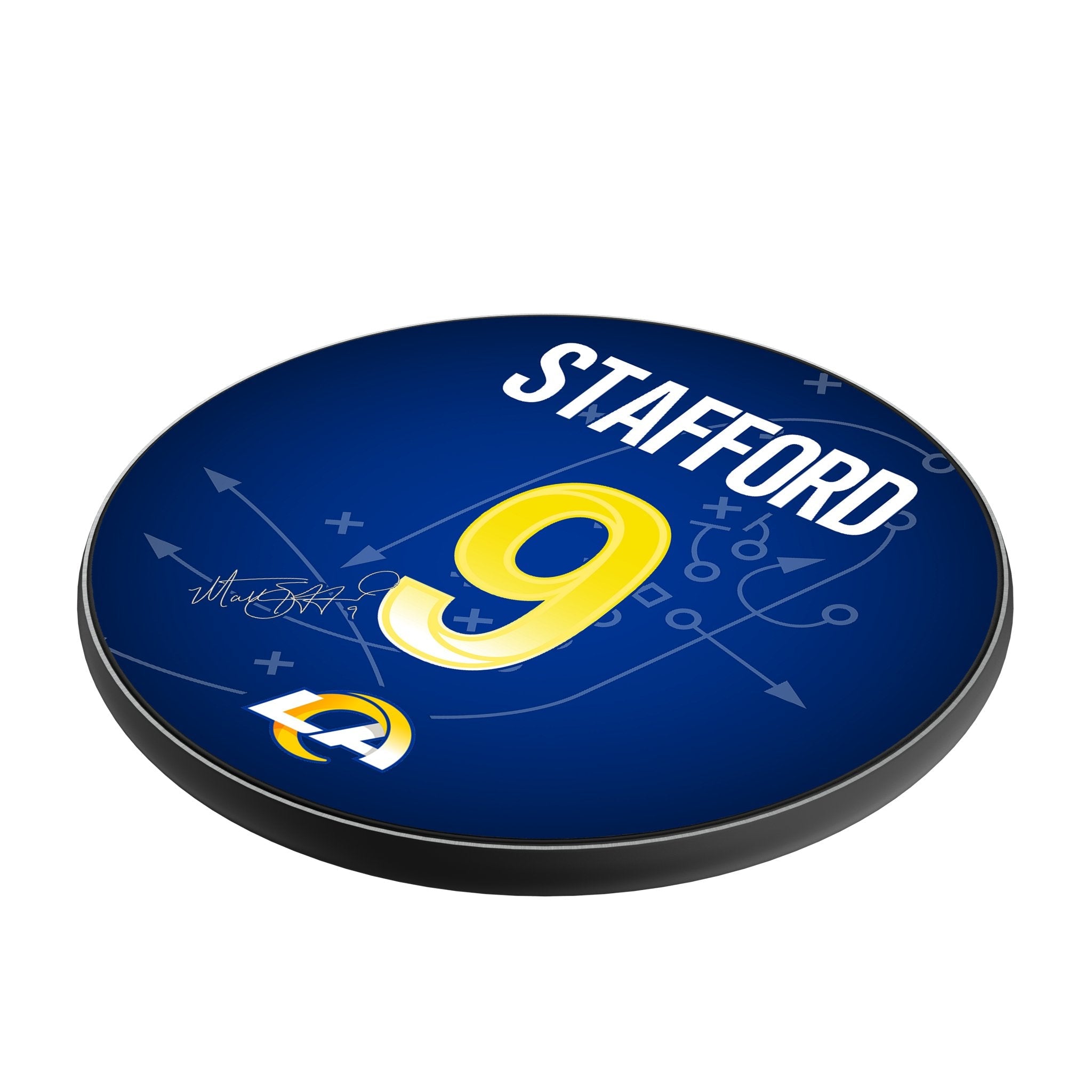 Matthew Stafford Los Angeles Rams 9 Ready 15-Watt Wireless Charger - Sports Gifts, Sports Memorabilia, Sports Collectibles, Fan Shop