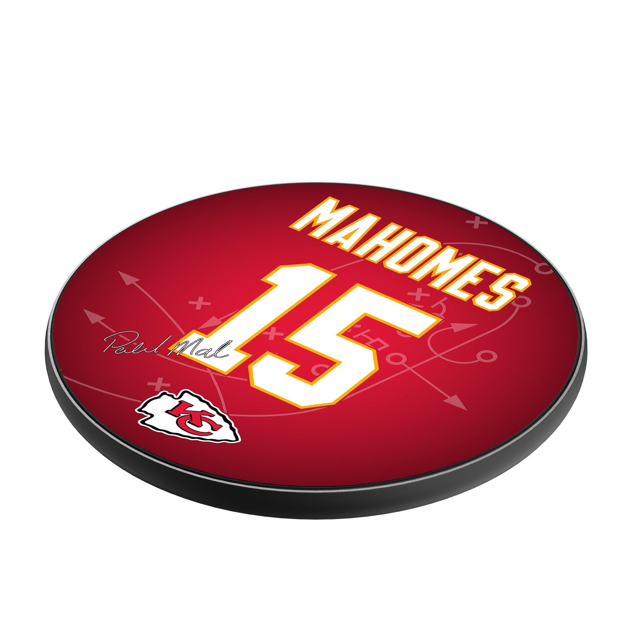 Patrick Mahomes Kansas City Chiefs 15 Ready 15-Watt Wireless Charger - Sports Gifts, Sports Memorabilia, Sports Collectibles, Fan Shop