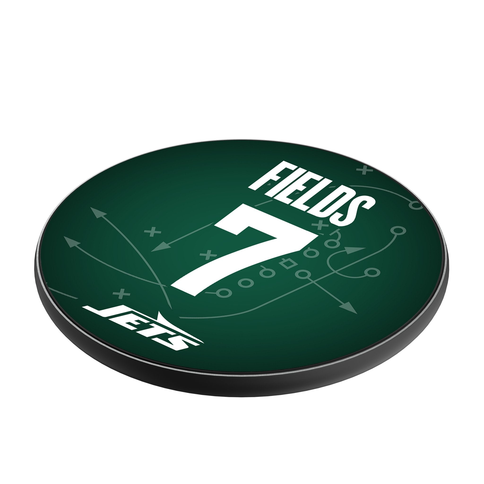 Justin Fields New York Jets 7 Game Tactic 15-Watt Wireless Charger - Sports Gifts, Sports Memorabilia, Sports Collectibles, Fan Shop