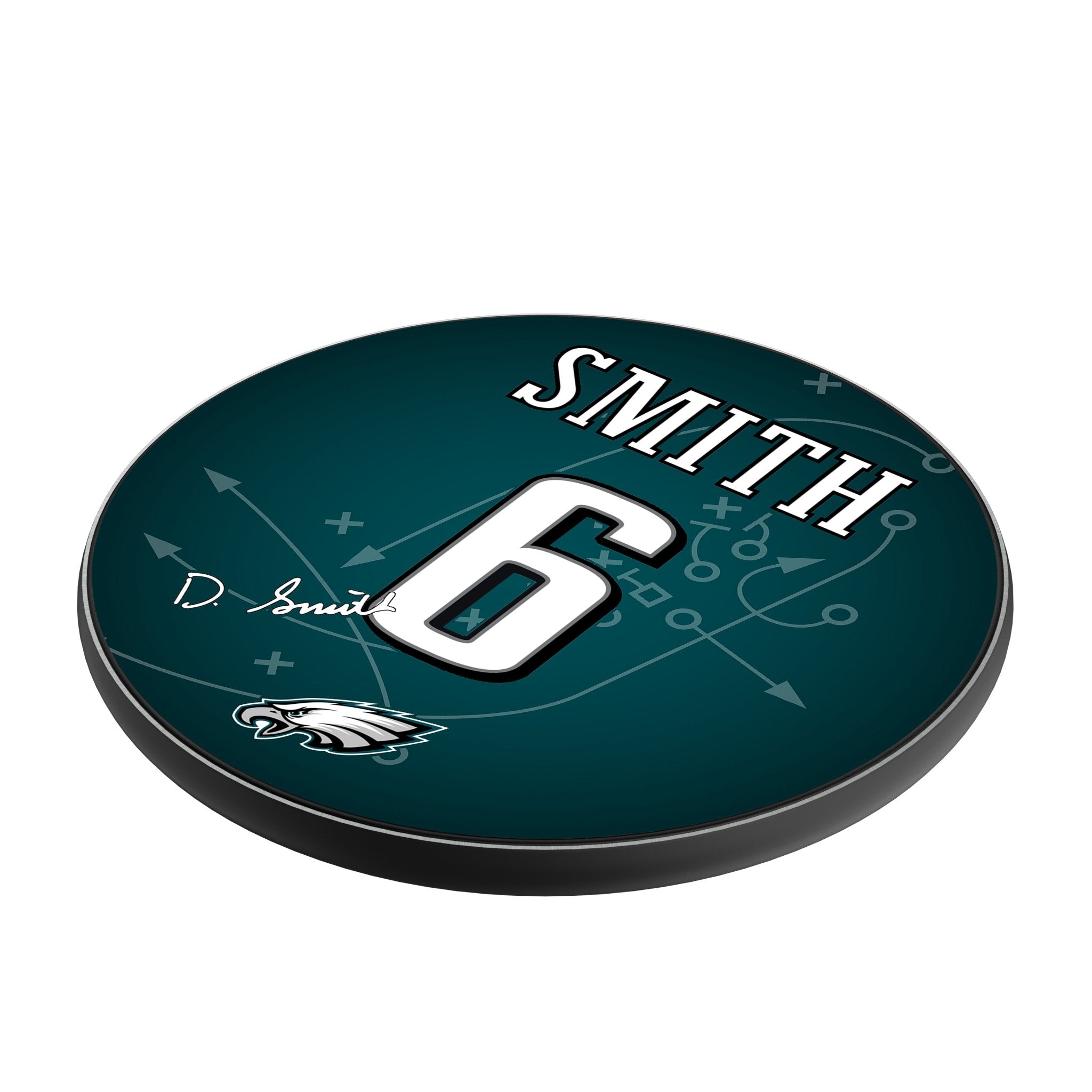 DeVonta Smith Philadelphia Eagles 6 Ready 15-Watt Wireless Charger - Sports Gifts, Sports Memorabilia, Sports Collectibles, Fan Shop