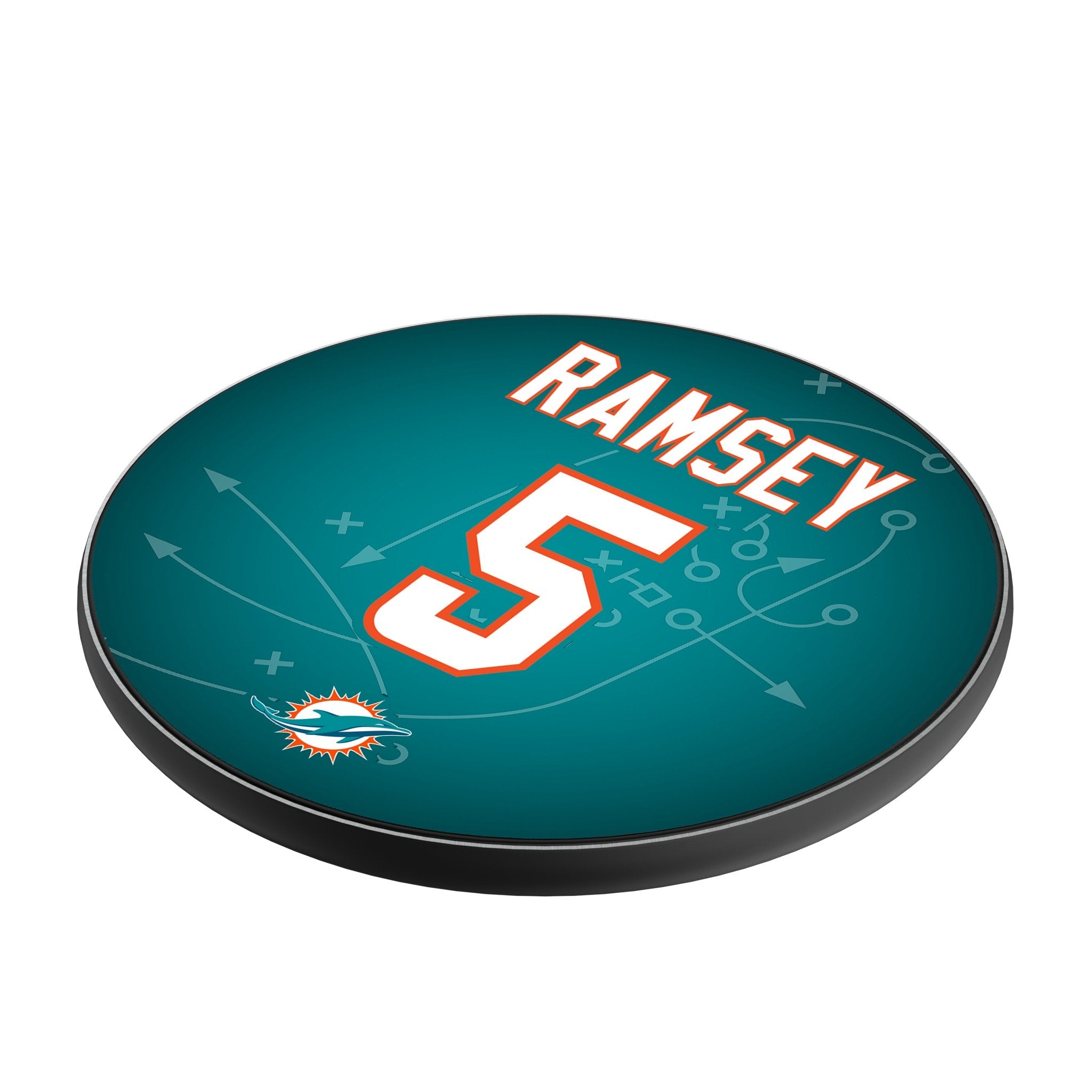 Jalen Ramsey Miami Dolphins 5 Ready 15-Watt Wireless Charger - Sports Gifts, Sports Memorabilia, Sports Collectibles, Fan Shop