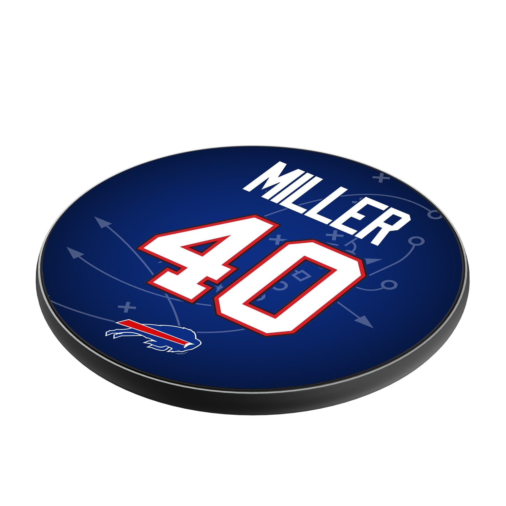 Von Miller Buffalo Bills 40 Ready 15-Watt Wireless Charger - Sports Gifts, Sports Memorabilia, Sports Collectibles, Fan Shop