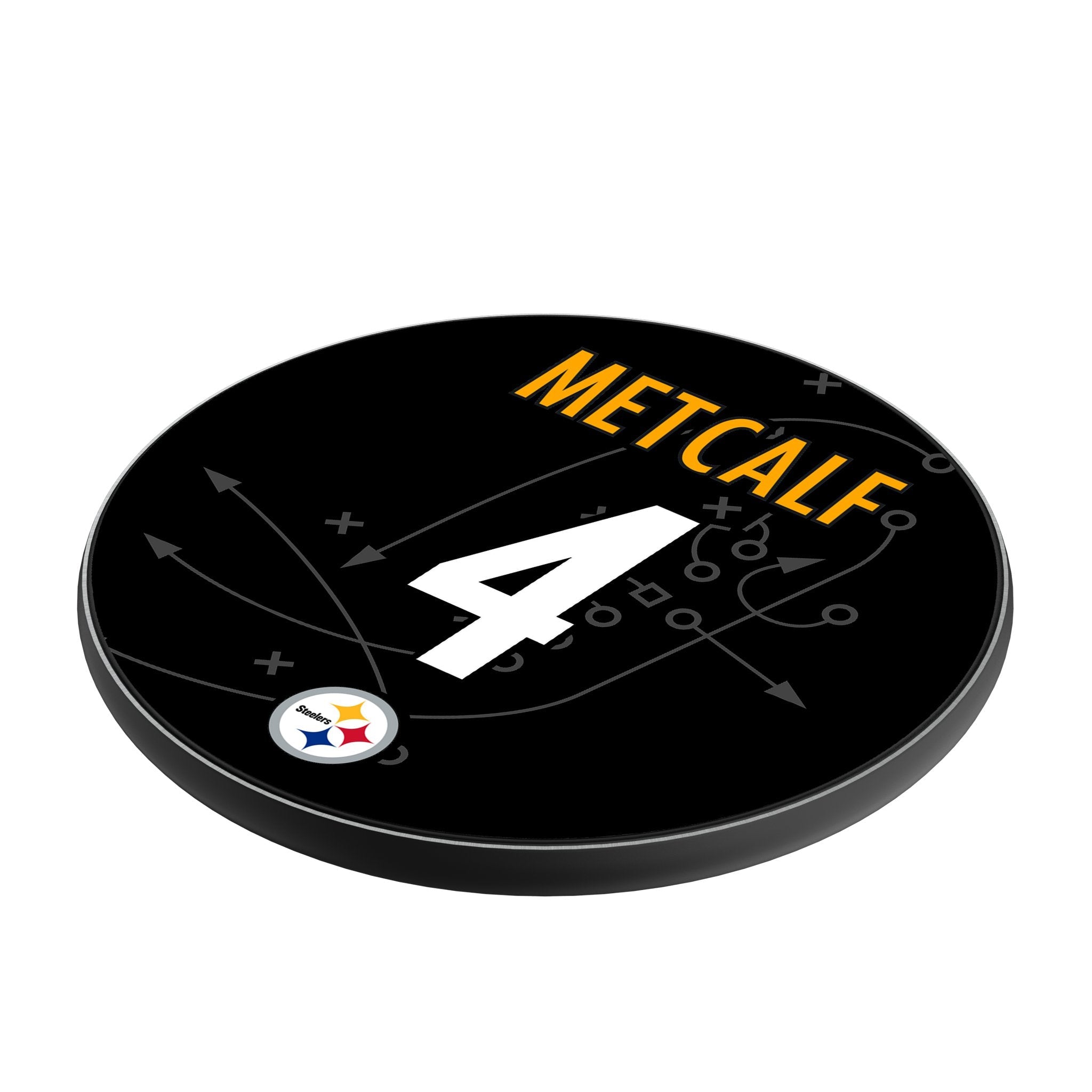 DK Metcalf Pittsburgh Steelers 4 Game Tactic 15-Watt Wireless Charger - Sports Gifts, Sports Memorabilia, Sports Collectibles, Fan Shop
