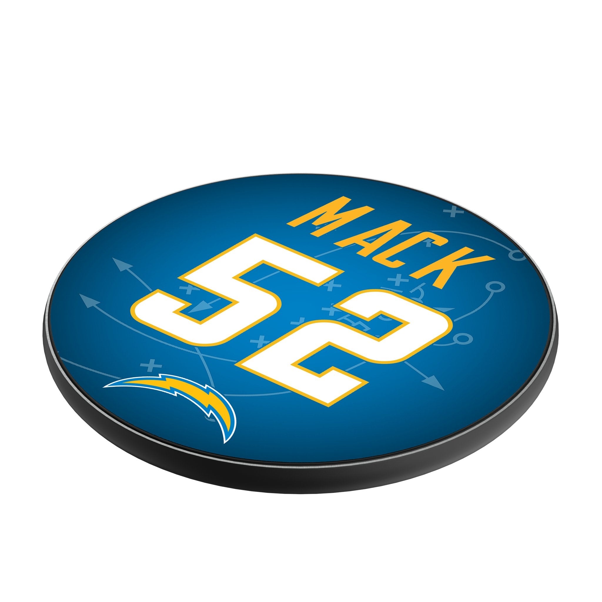 Khalil Mack Los Angeles Chargers 52 Ready 15-Watt Wireless Charger - Sports Gifts, Sports Memorabilia, Sports Collectibles, Fan Shop