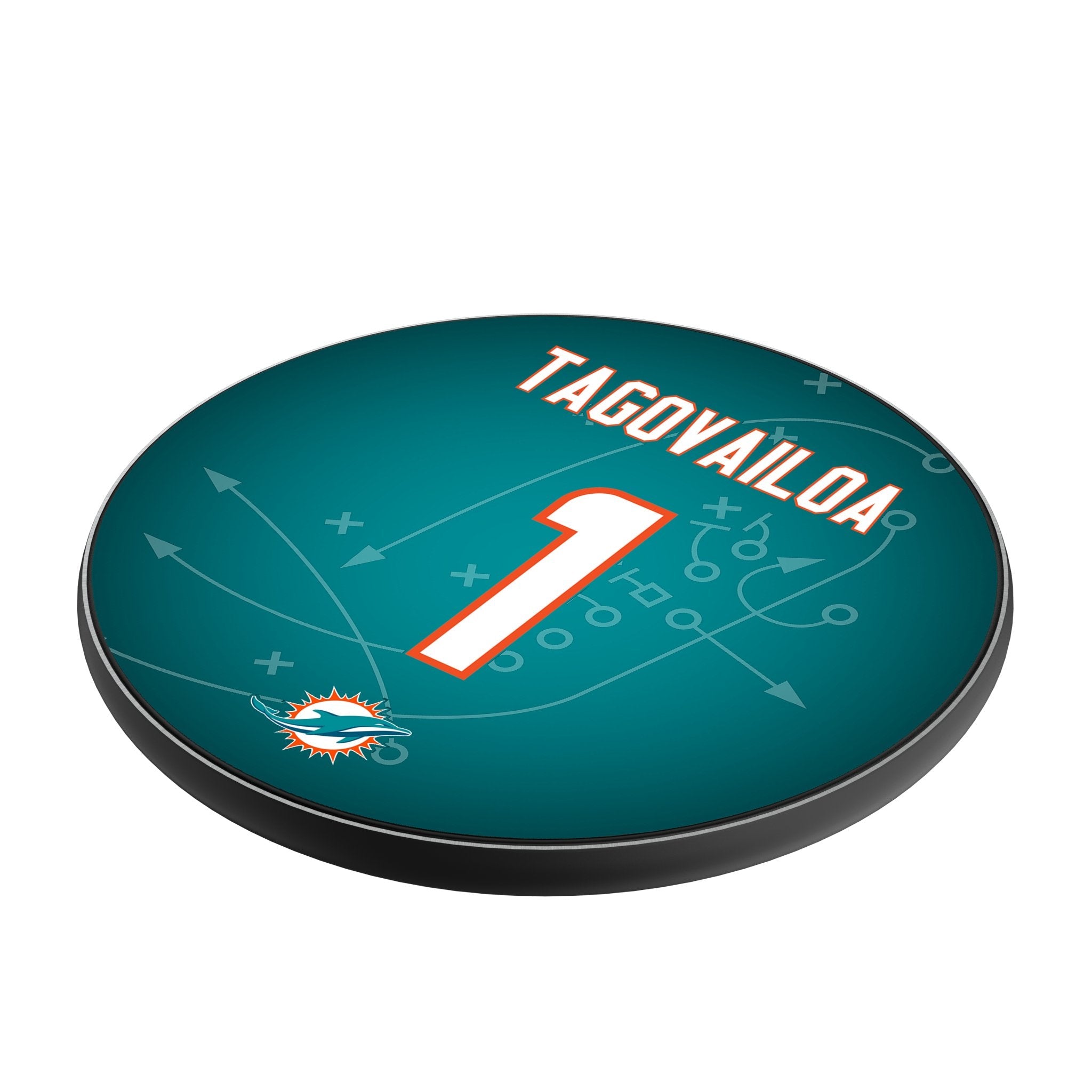 Tua Tagovailoa Miami Dolphins 1 Ready 15-Watt Wireless Charger - Sports Gifts, Sports Memorabilia, Sports Collectibles, Fan Shop